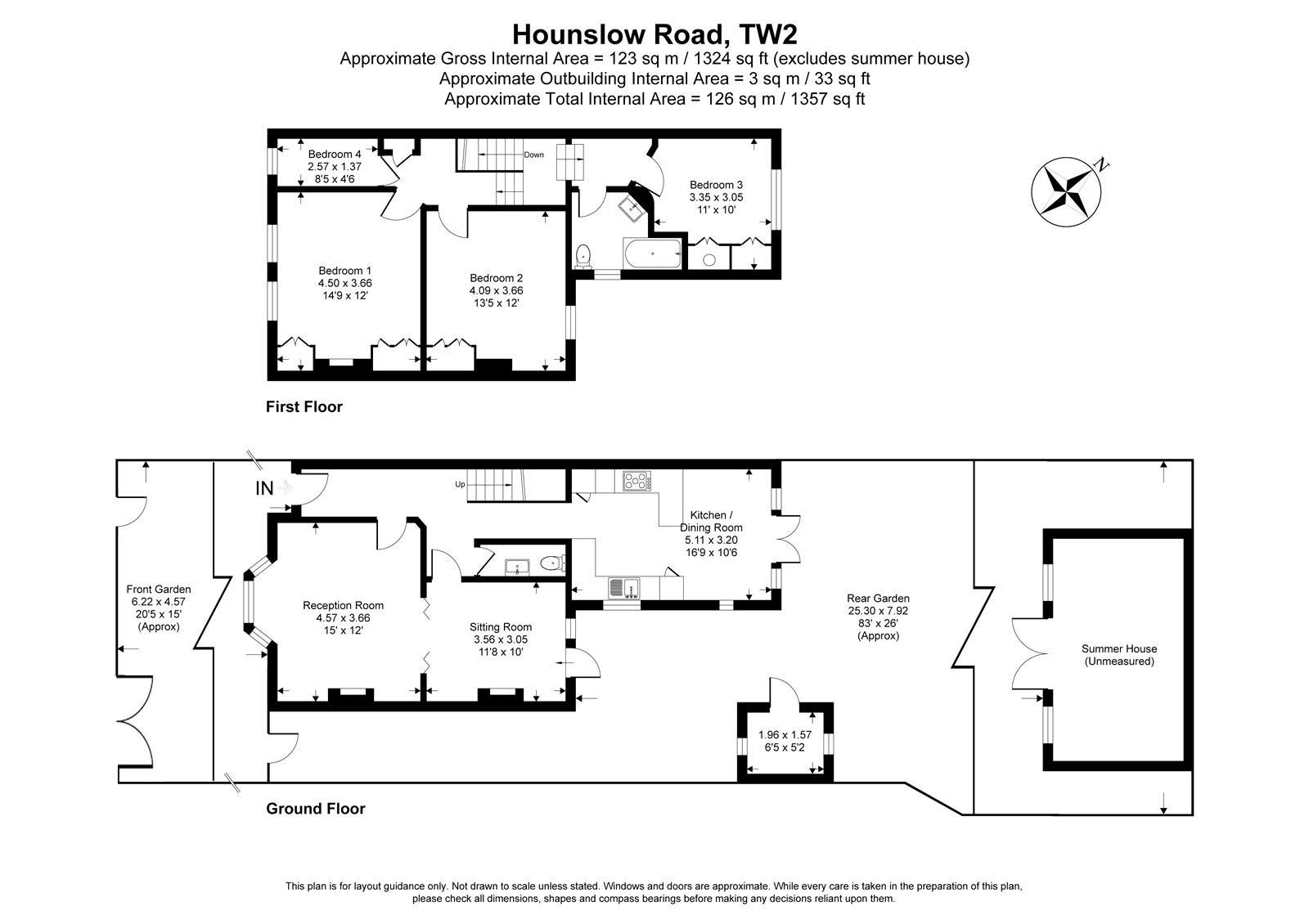 114, Hounslow Road, Twickenham floorplan