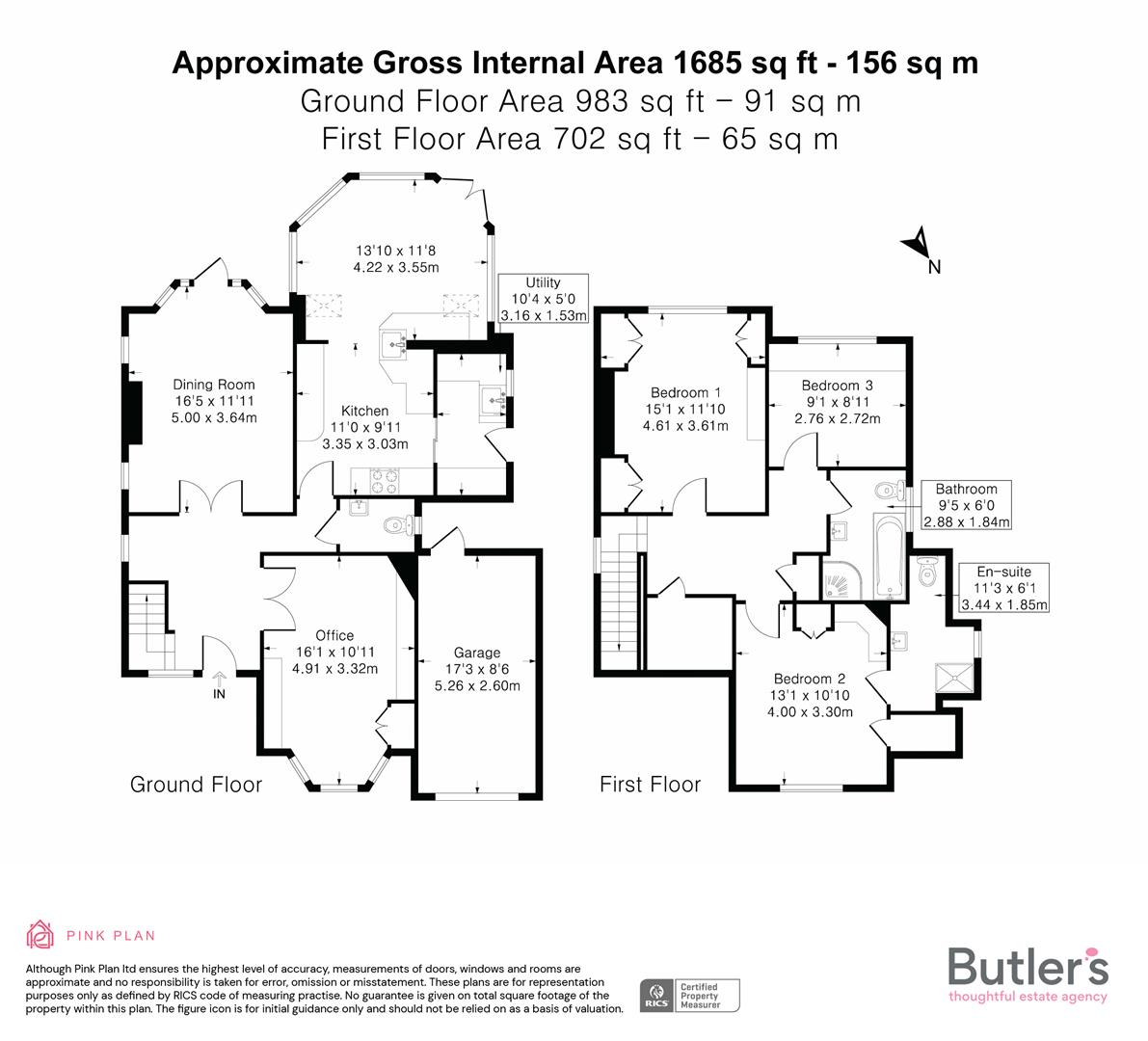 128, Belmont Rise, Sutton floorplan