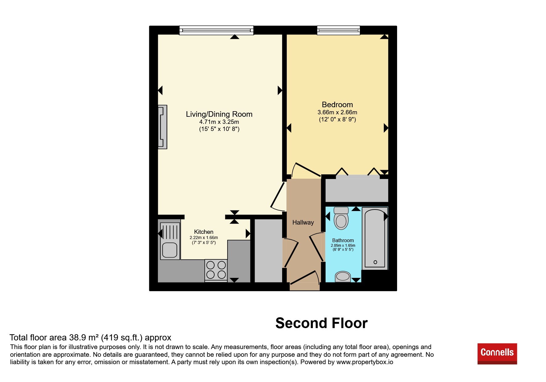 Flat 39, Redlin Court, Linkfield Lane, Redhill floorplan