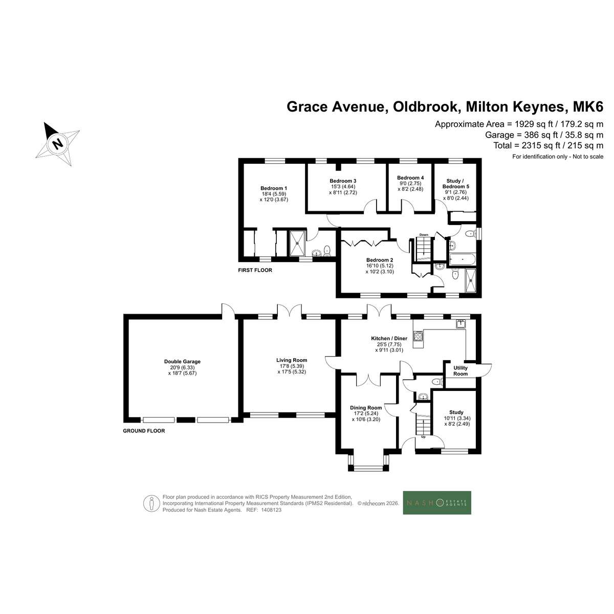 56, Grace Avenue, Milton Keynes floorplan