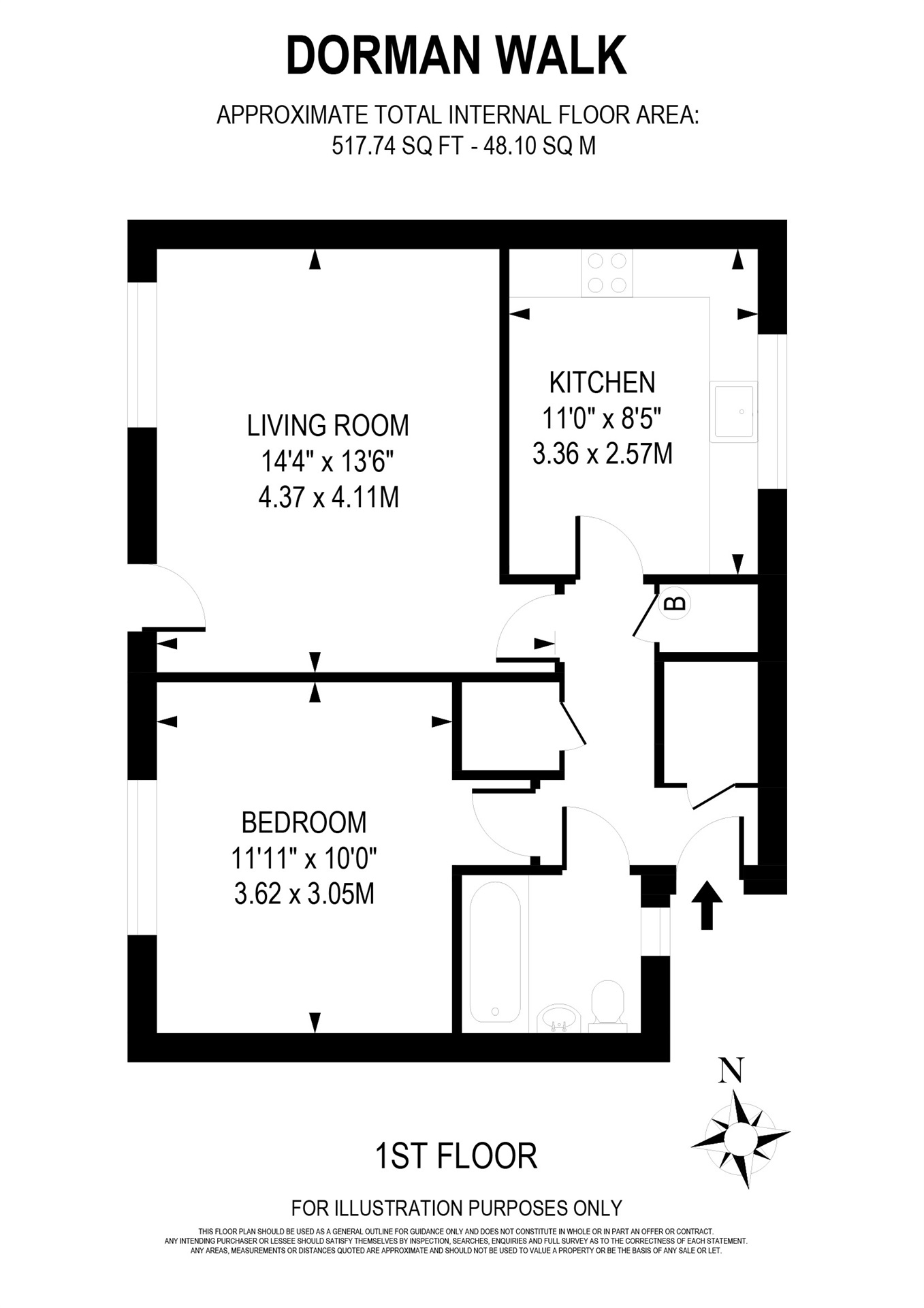 1 Bedrooms Flat for sale in Dorman Walk, London NW10