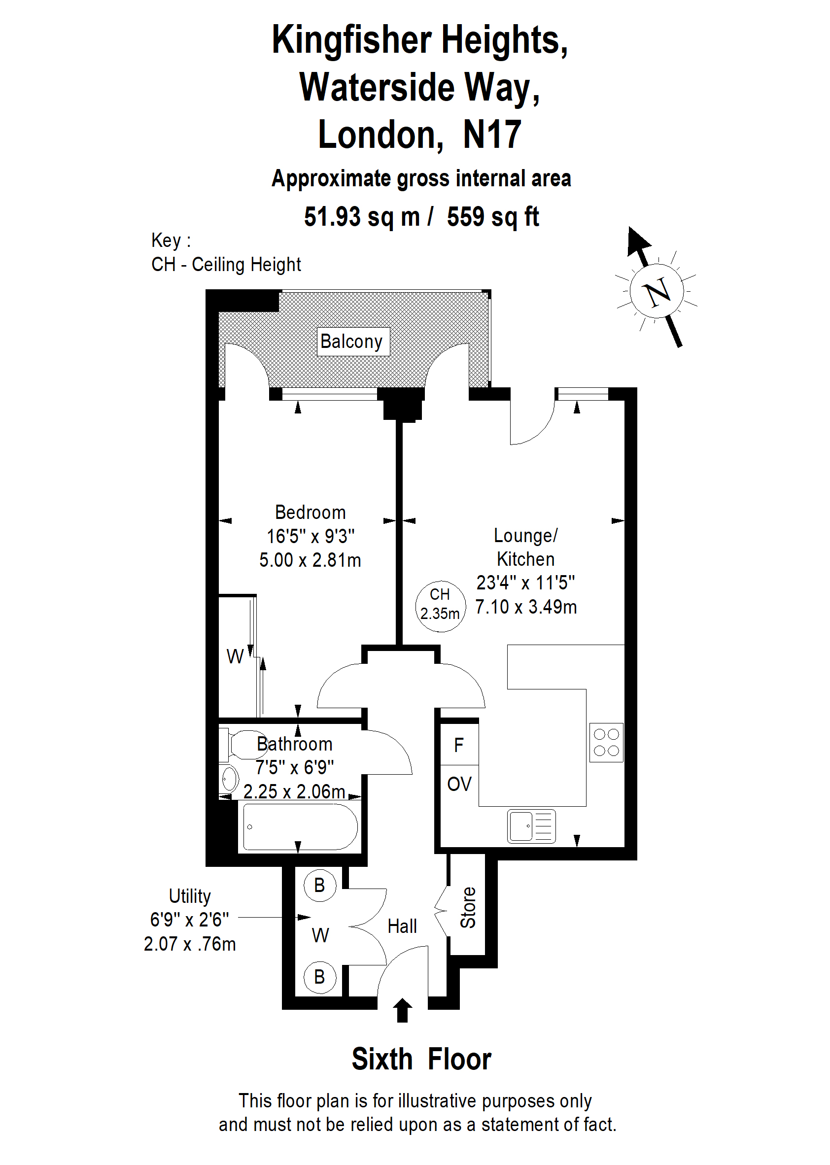 Kingfisher Heights, London floorplan