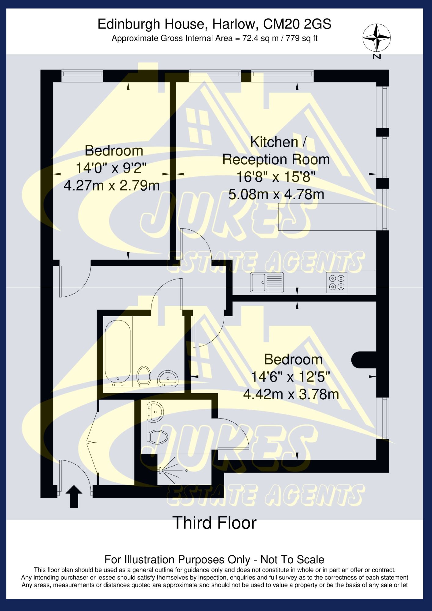 Flat 178, Edinburgh House, Harlow floorplan