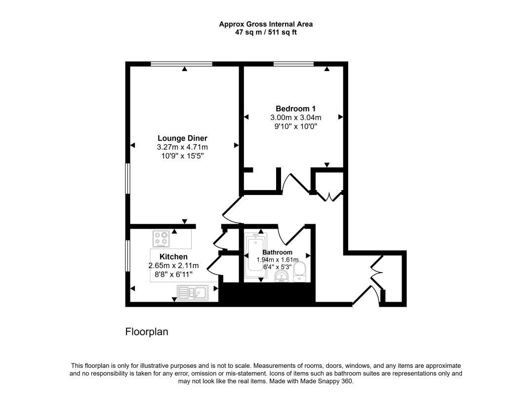 Flat 8 Keats House, Porchester Mead, Beckenham, Kent, BR3 1TD floorplan