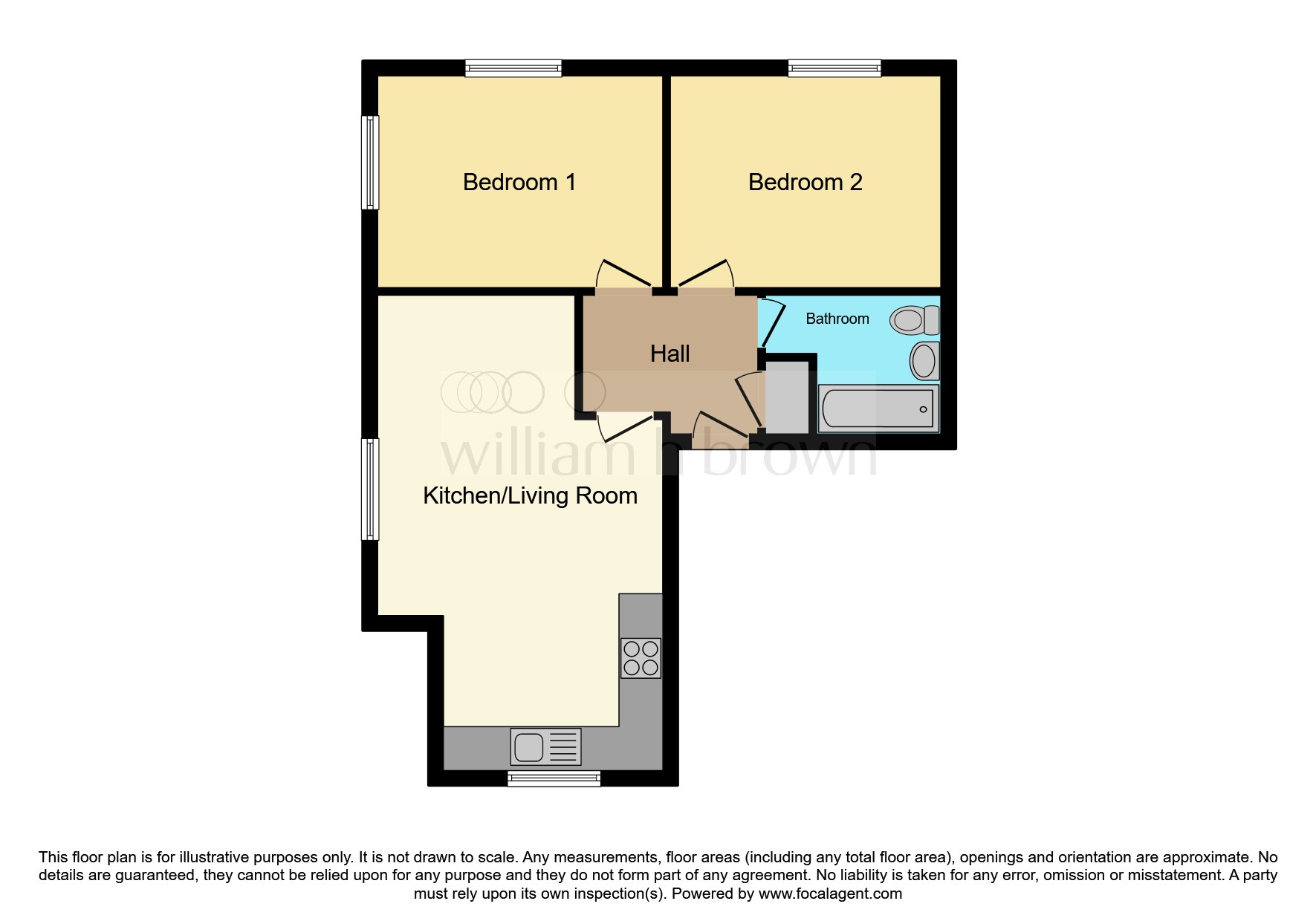 Flat 8, Bridge Gate Court, 137, Mill Road, GREAT YARMOUTH floorplan