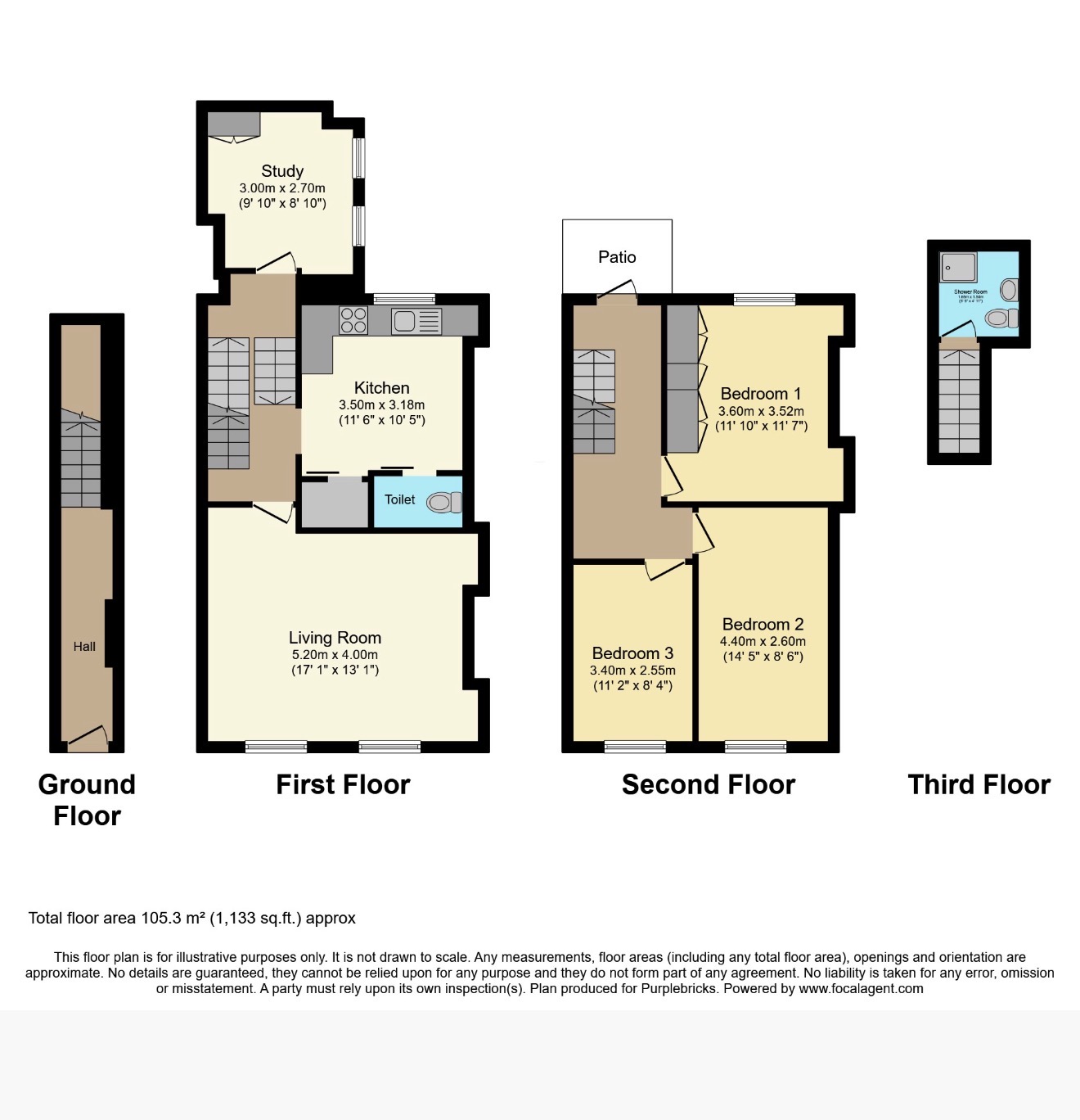 First & Second Floor Flat/269a, Portobello Road, London floorplan