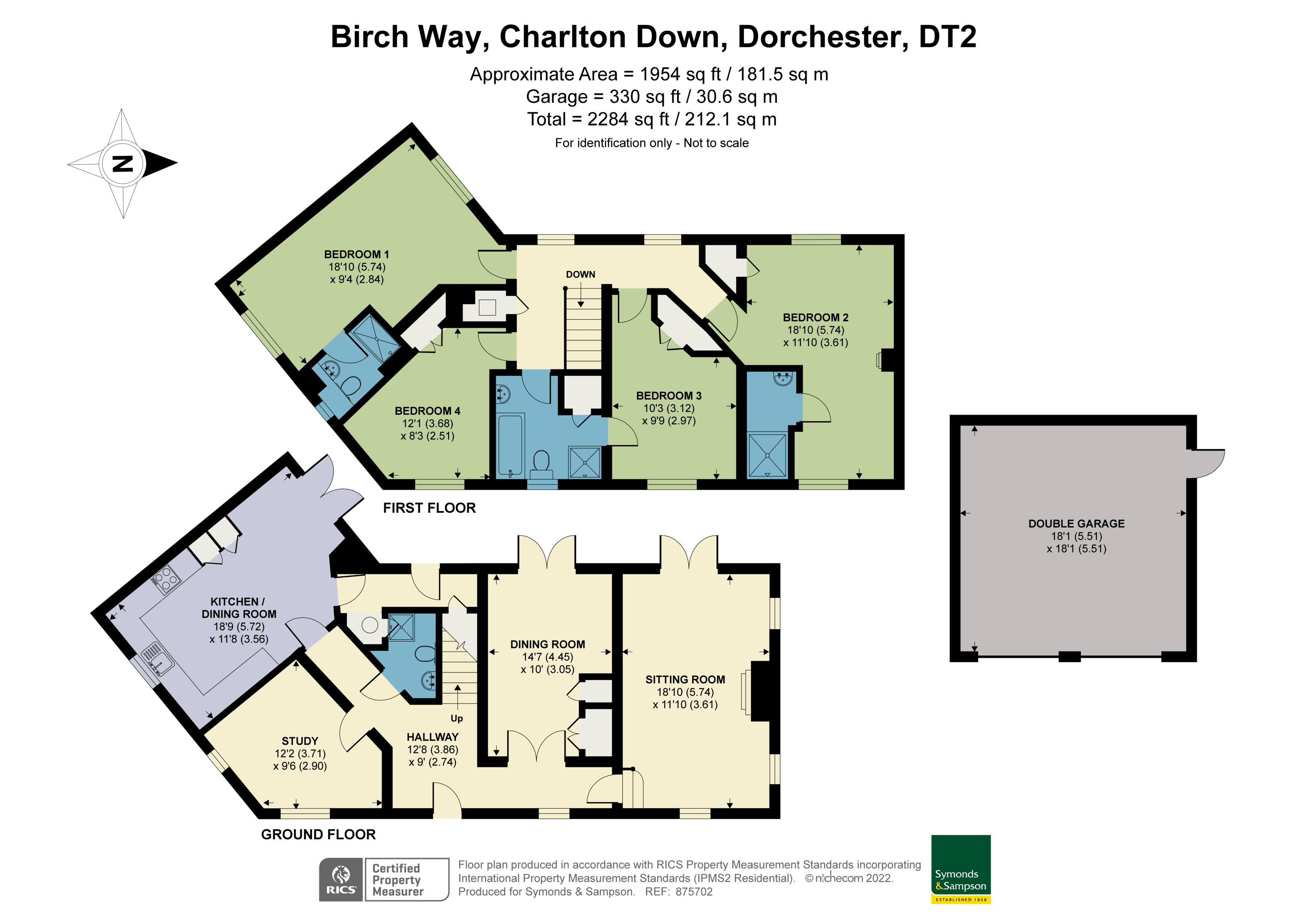 Birch Way, Charlton Down, Dorchester DT2, 4 bedroom detached house for