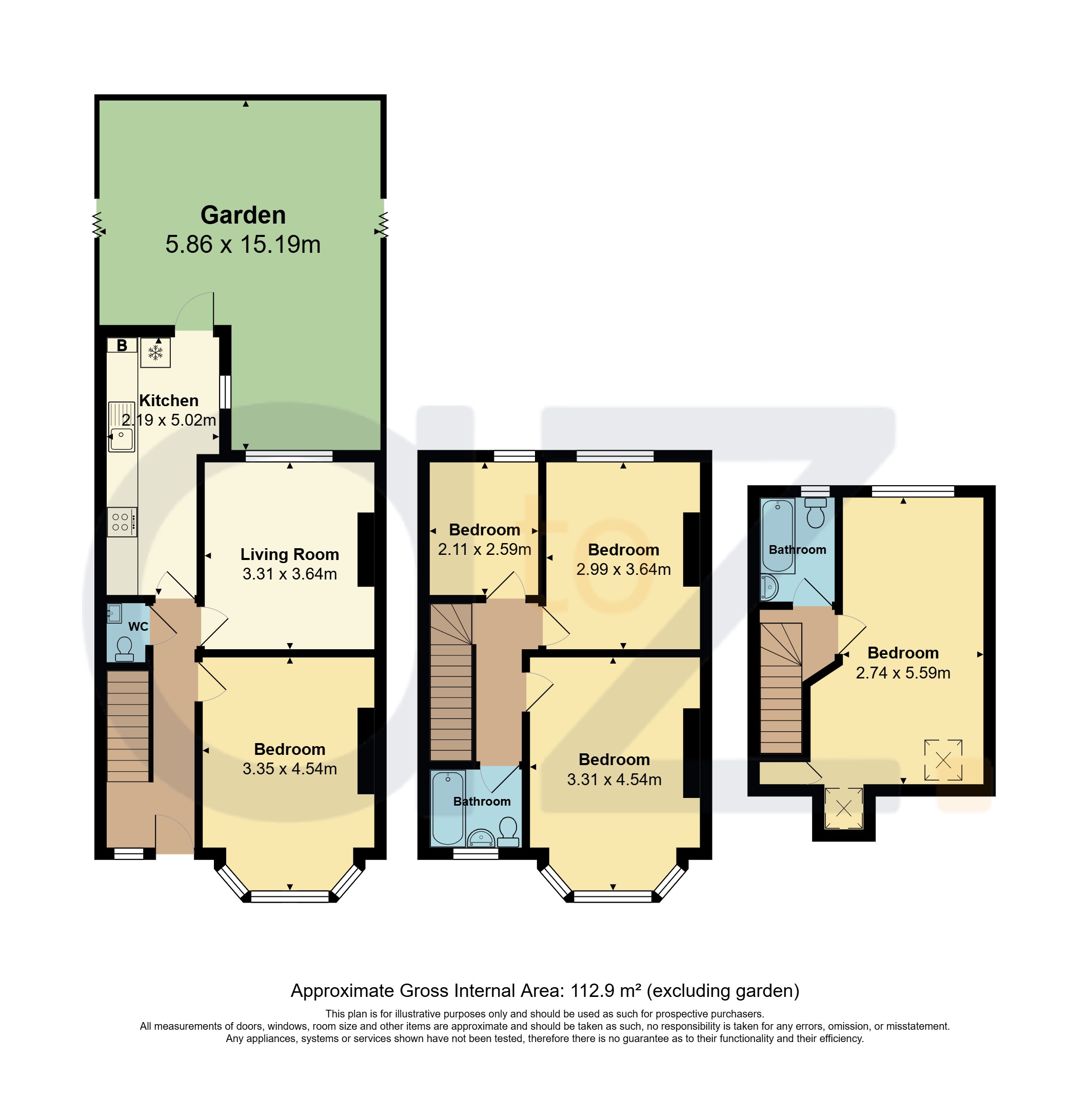 58, Lancaster Road, Dollis Hill floorplan