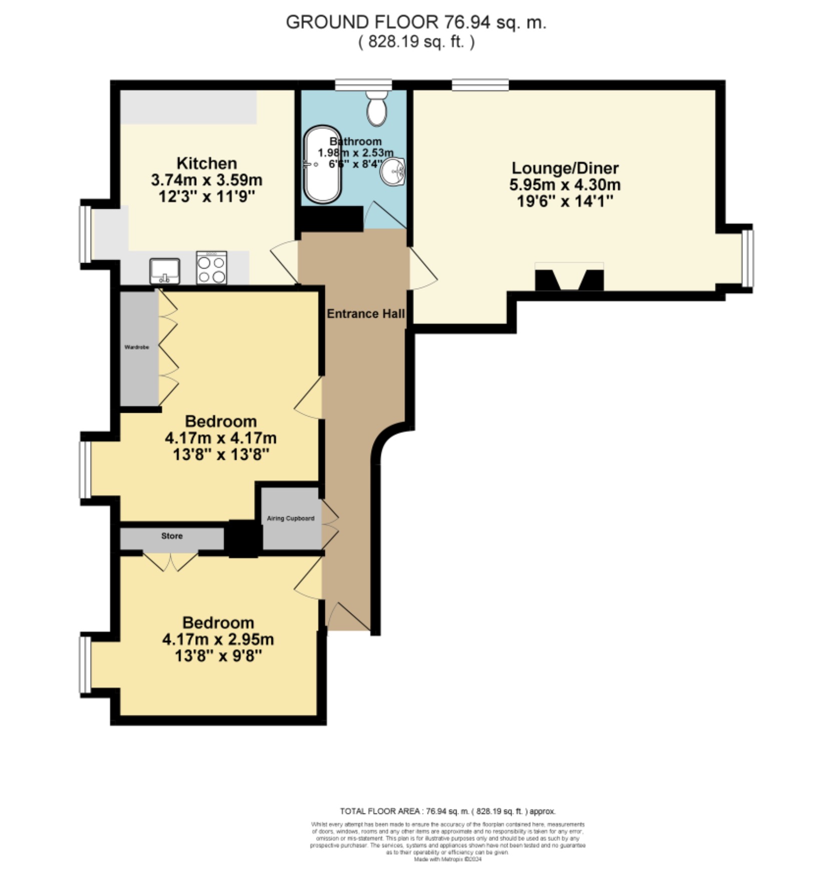 Flat 3, Waldershare House,, Waldershare, Kent floorplan