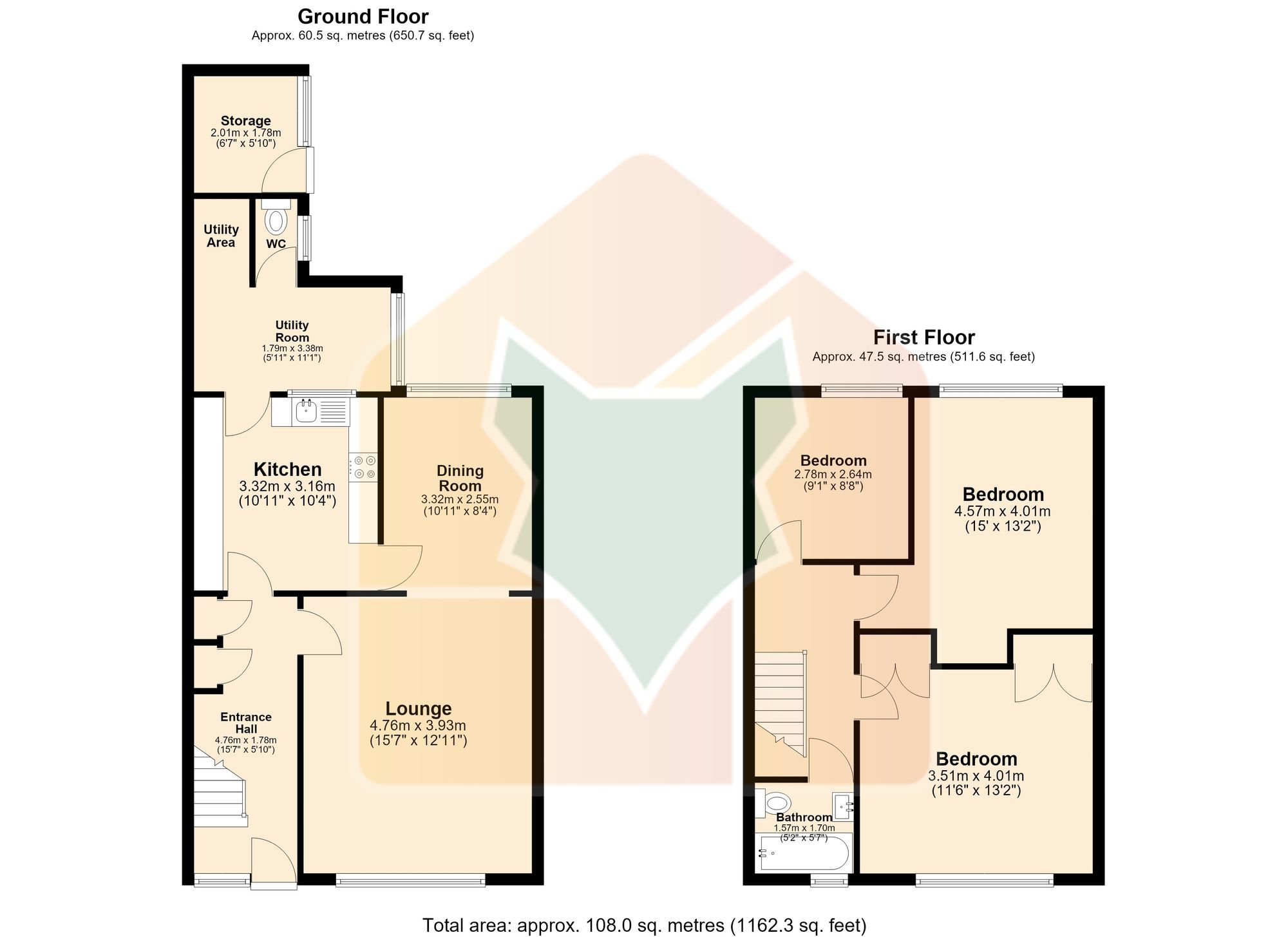 58 Ripon Close, Scunthorpe floorplan