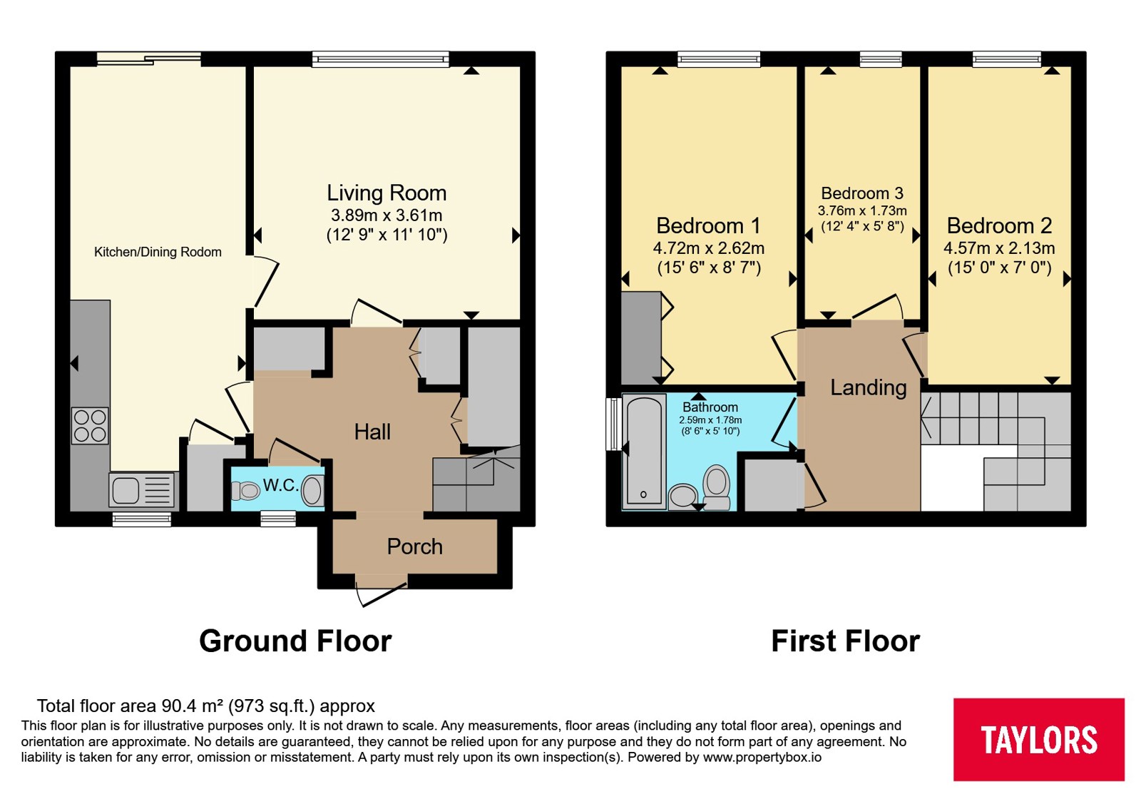 127, Olympic Close, Bedfordshire floorplan