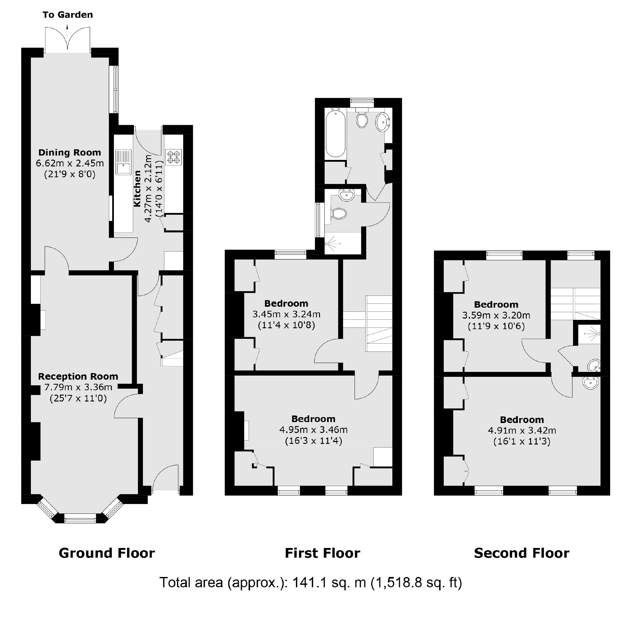 90, Ferndale Road, London floorplan