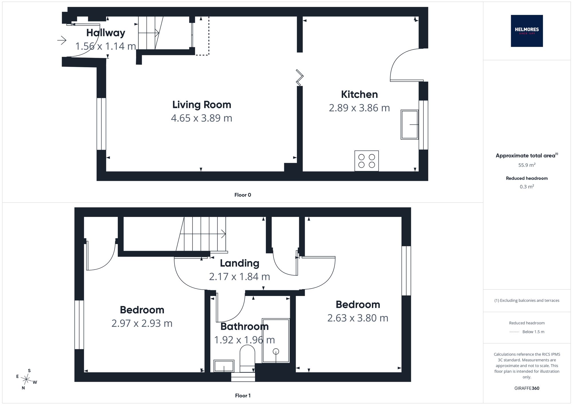 3 Pennington Close, Crediton floorplan