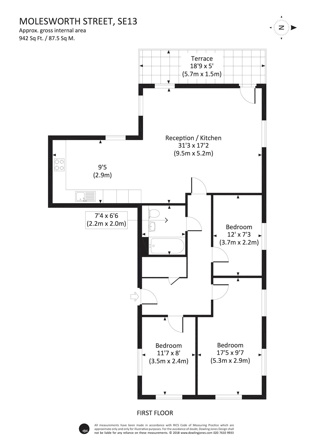 3 Bedrooms Flat for sale in Molesworth Street, Lewisham, London SE13