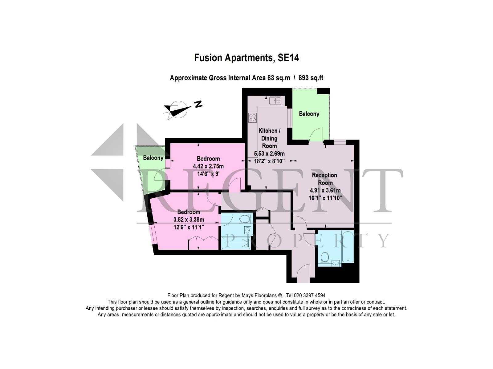 22, Fusion Apartments, Moulding Lane, London floorplan