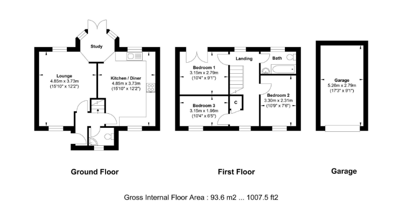 3, Calvinia Close, Basildon floorplan