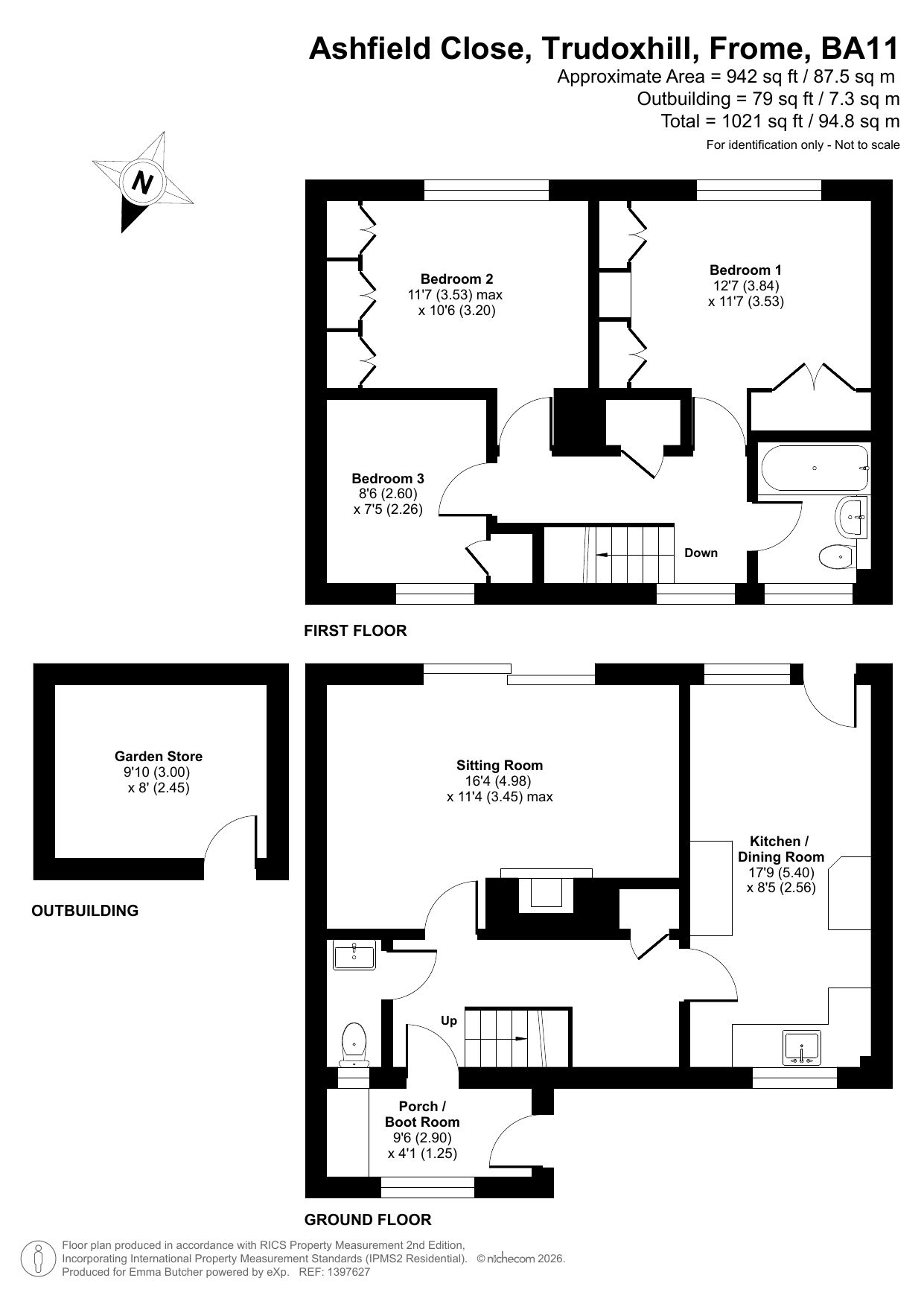 14, Ashfield Close, Frome floorplan