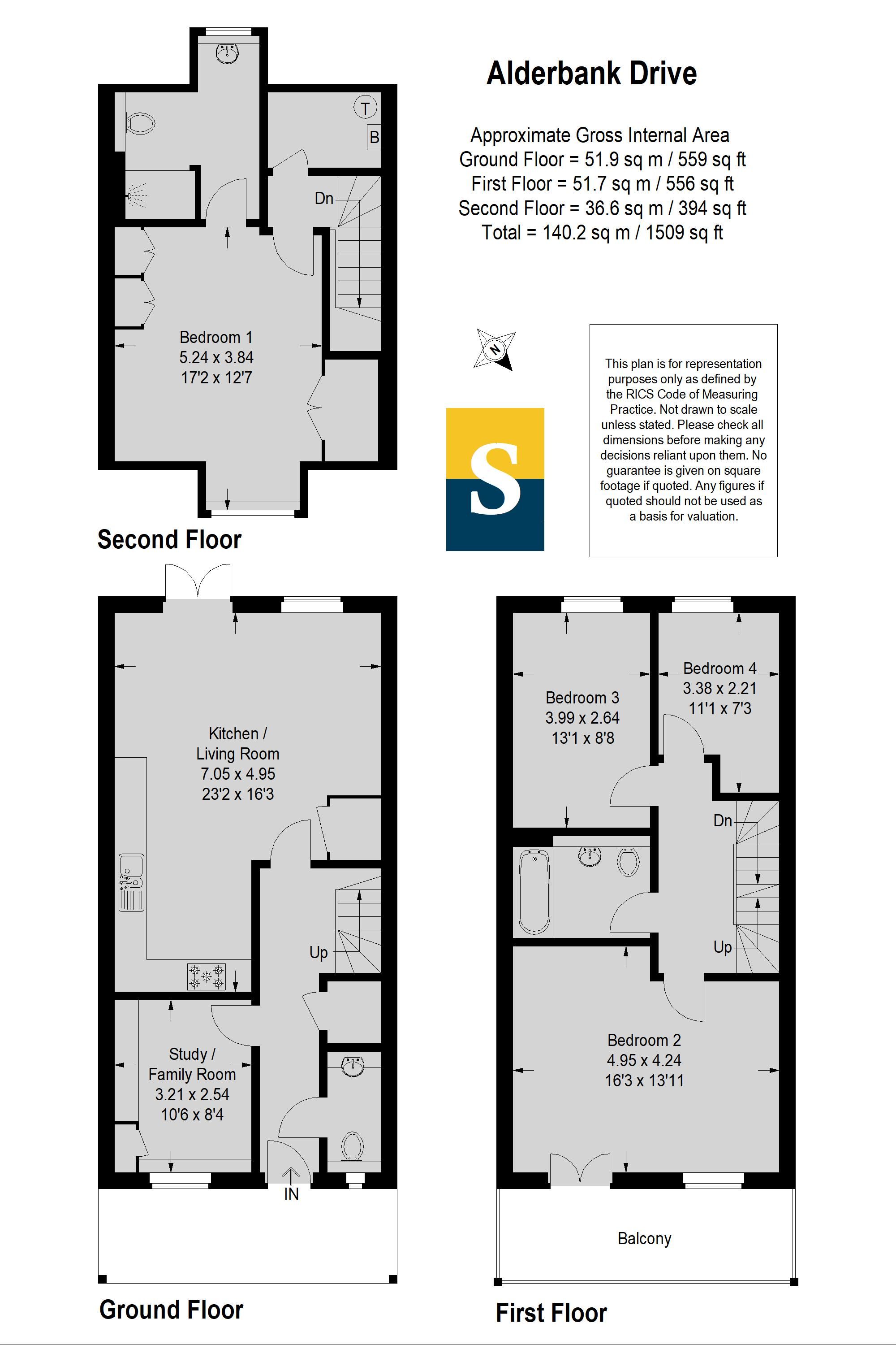 36 Alderbank Drive, Godalming floorplan