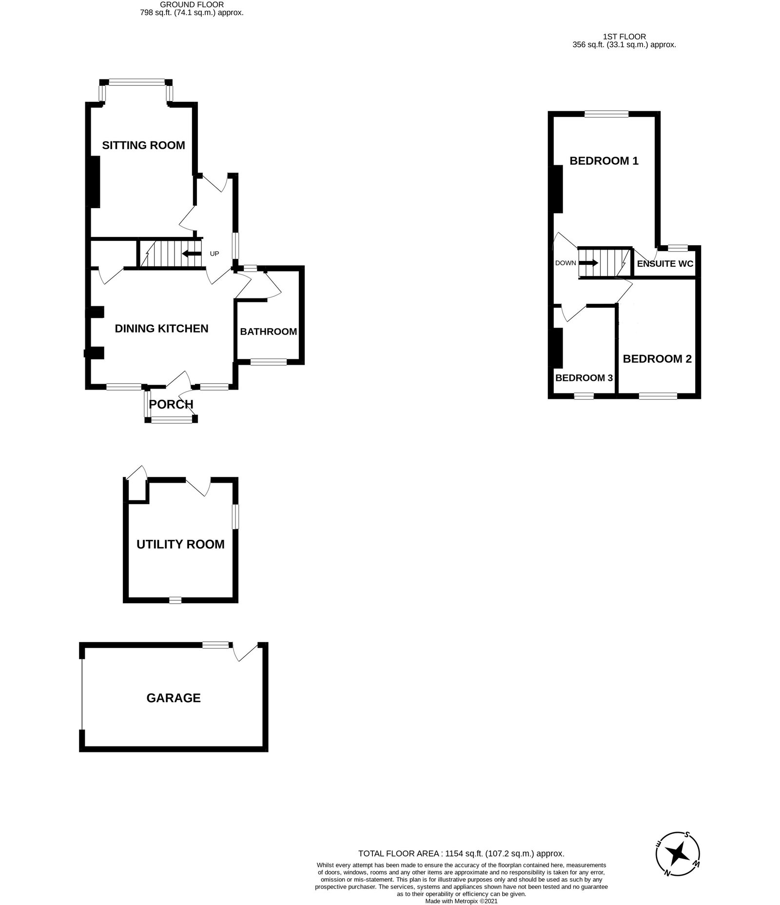Bean House Cottage West, Malvern floorplan