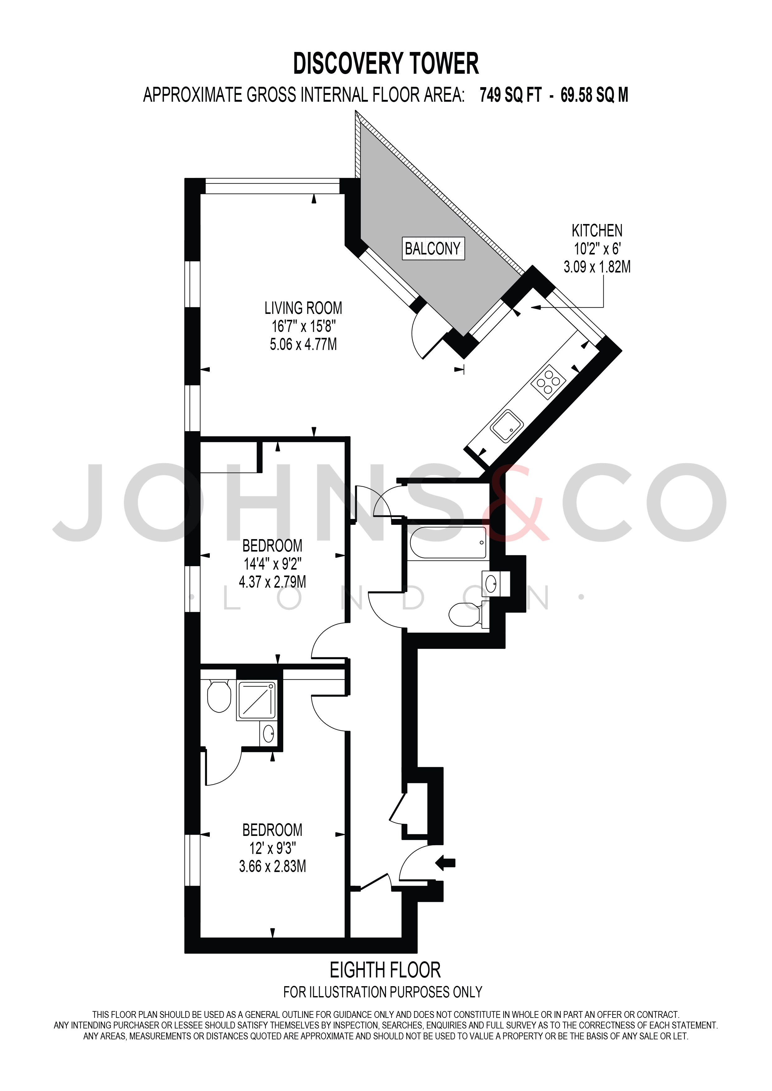 62 Discovery Tower 1, Terry Spinks Place, London floorplan
