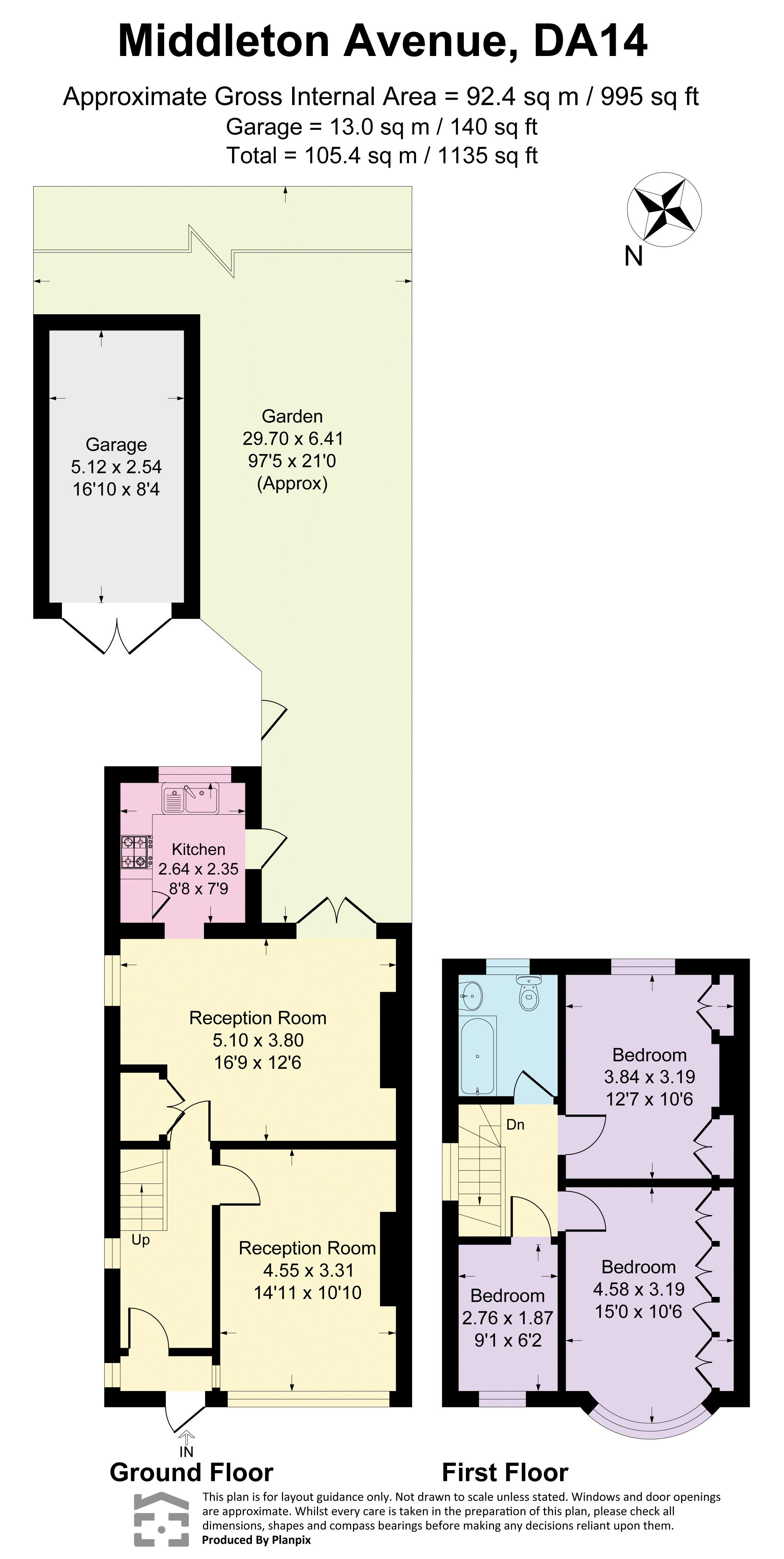 7, Middleton Avenue, Sidcup floorplan