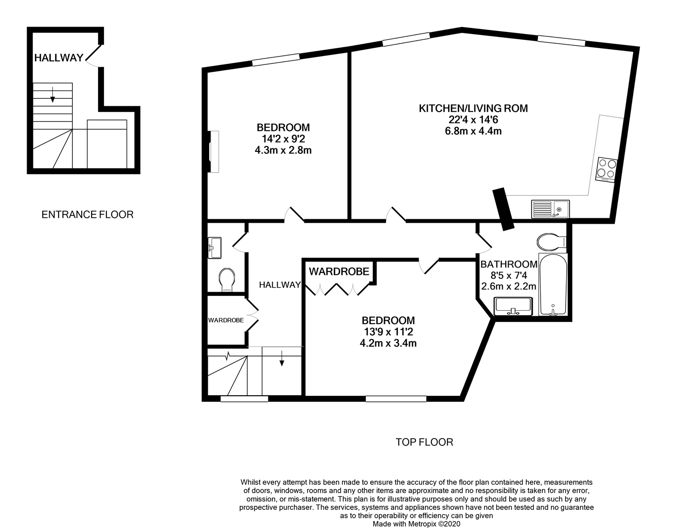 Flat 4, 10A, Prince Albert Street, Brighton floorplan