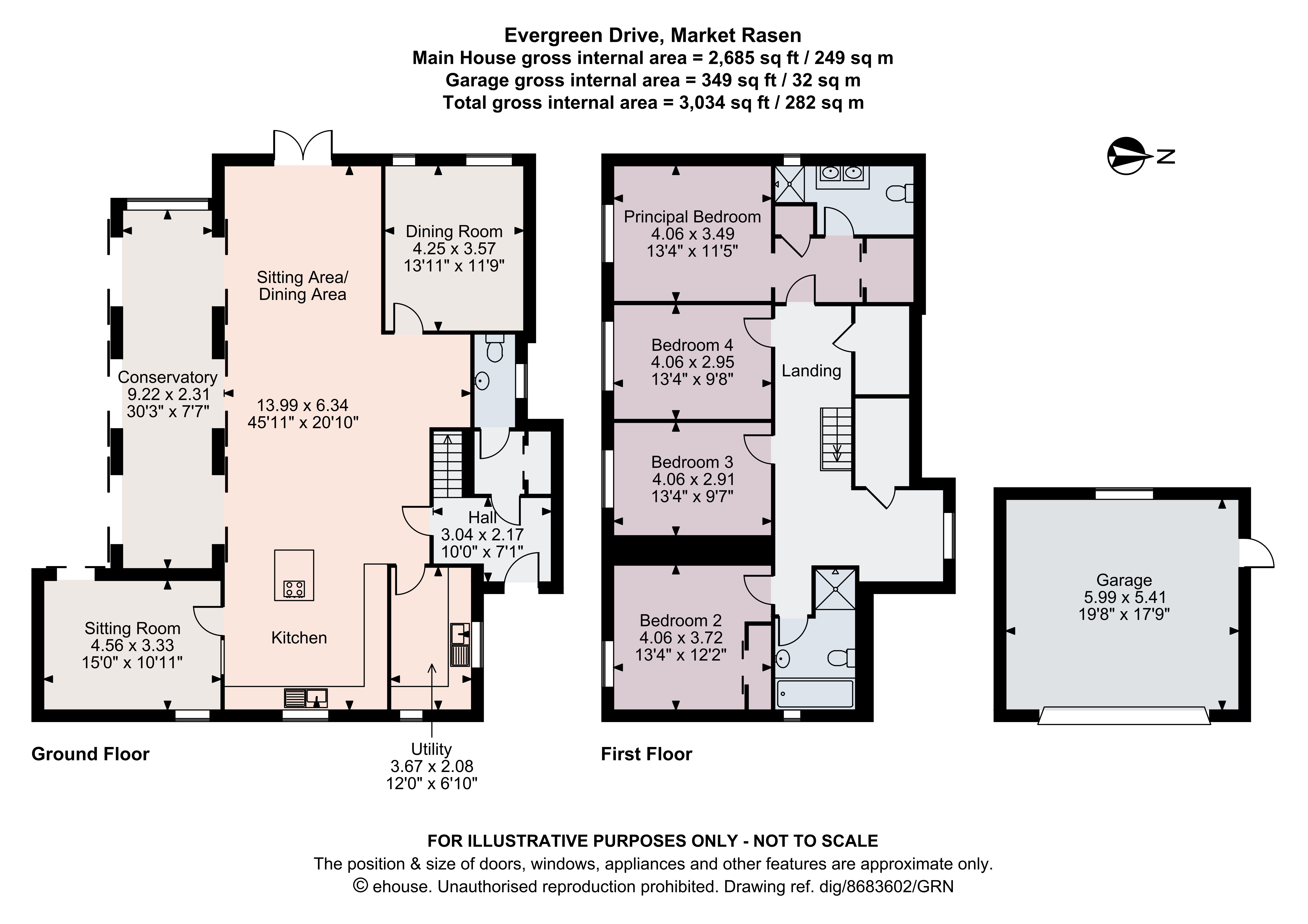 1, Evergreen Drive, Market Rasen floorplan
