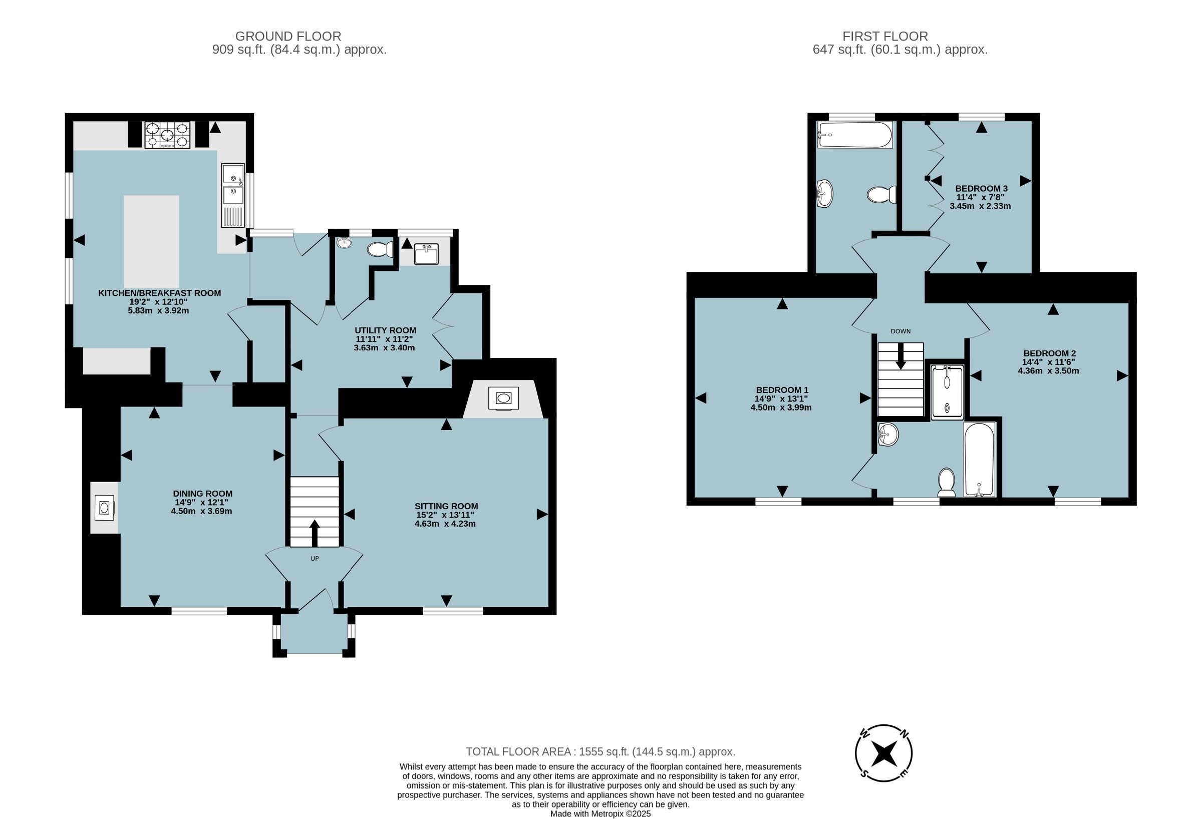1, Hillside, Chittlehampton floorplan