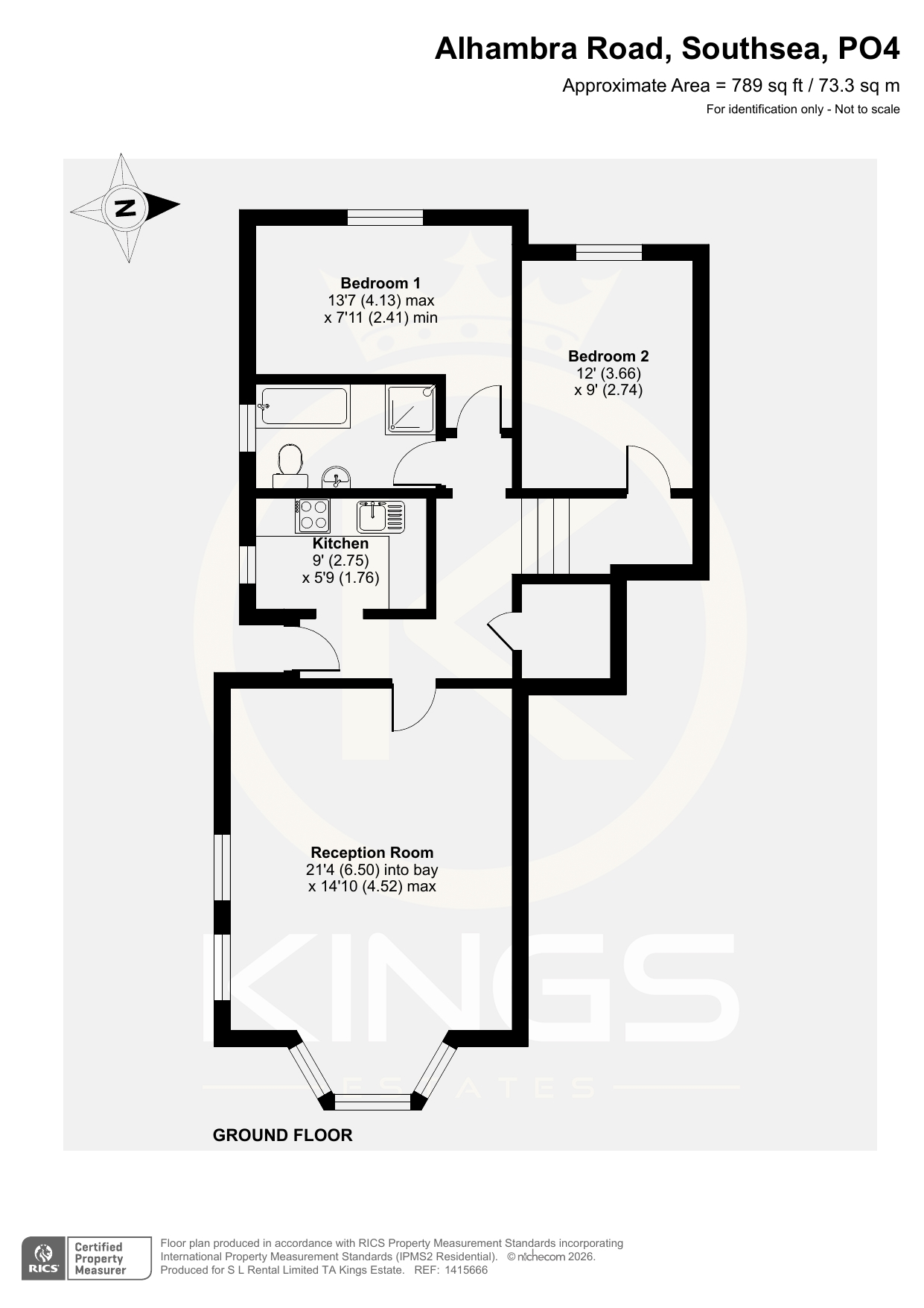Flat 1, 5-7, Alhambra Road, Southsea floorplan