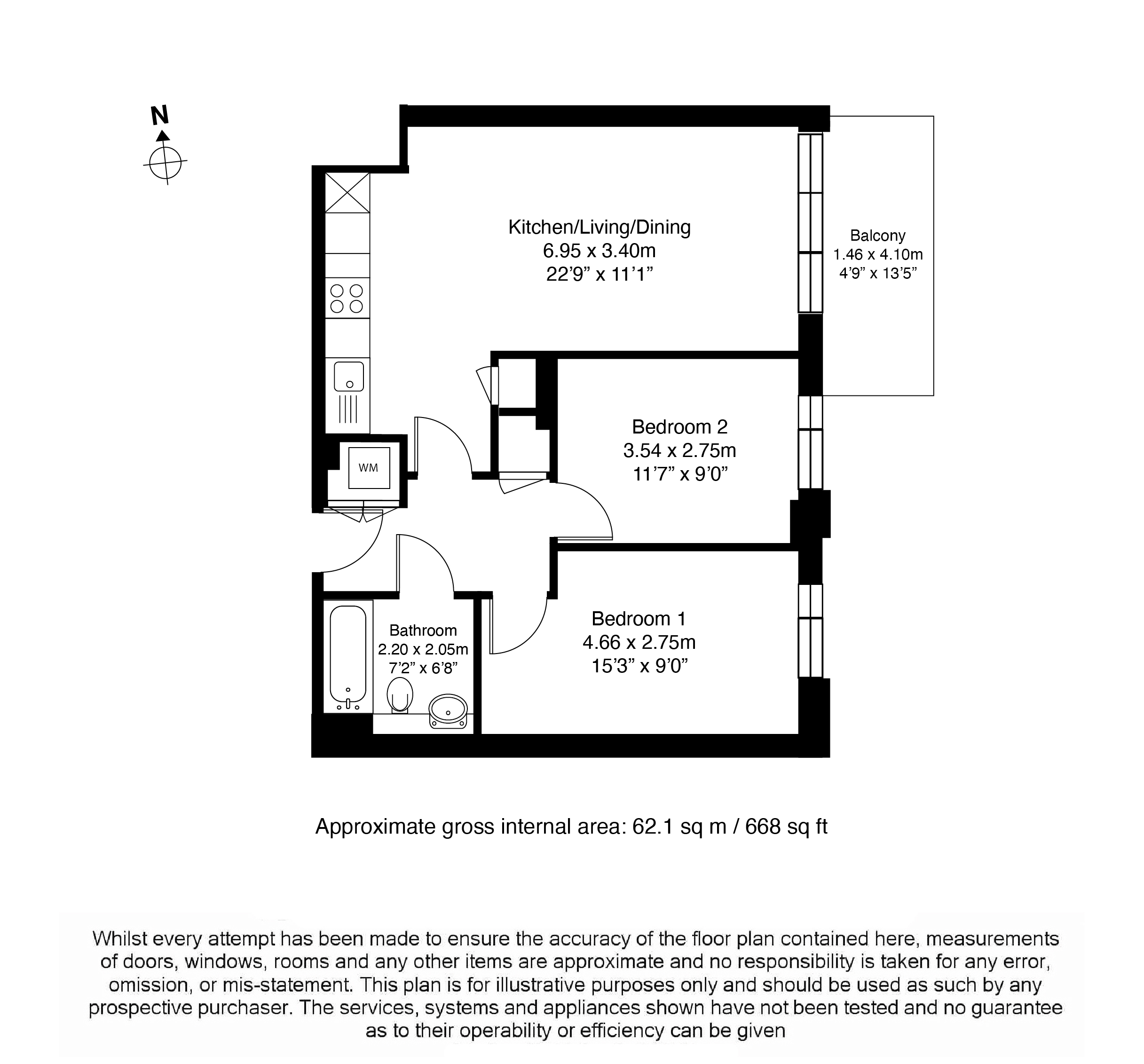 Flat 29, Waterside Heights, 16, Booth Road, London floorplan