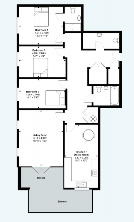 9 Gibson Point, Gibson Point, Southall floorplan