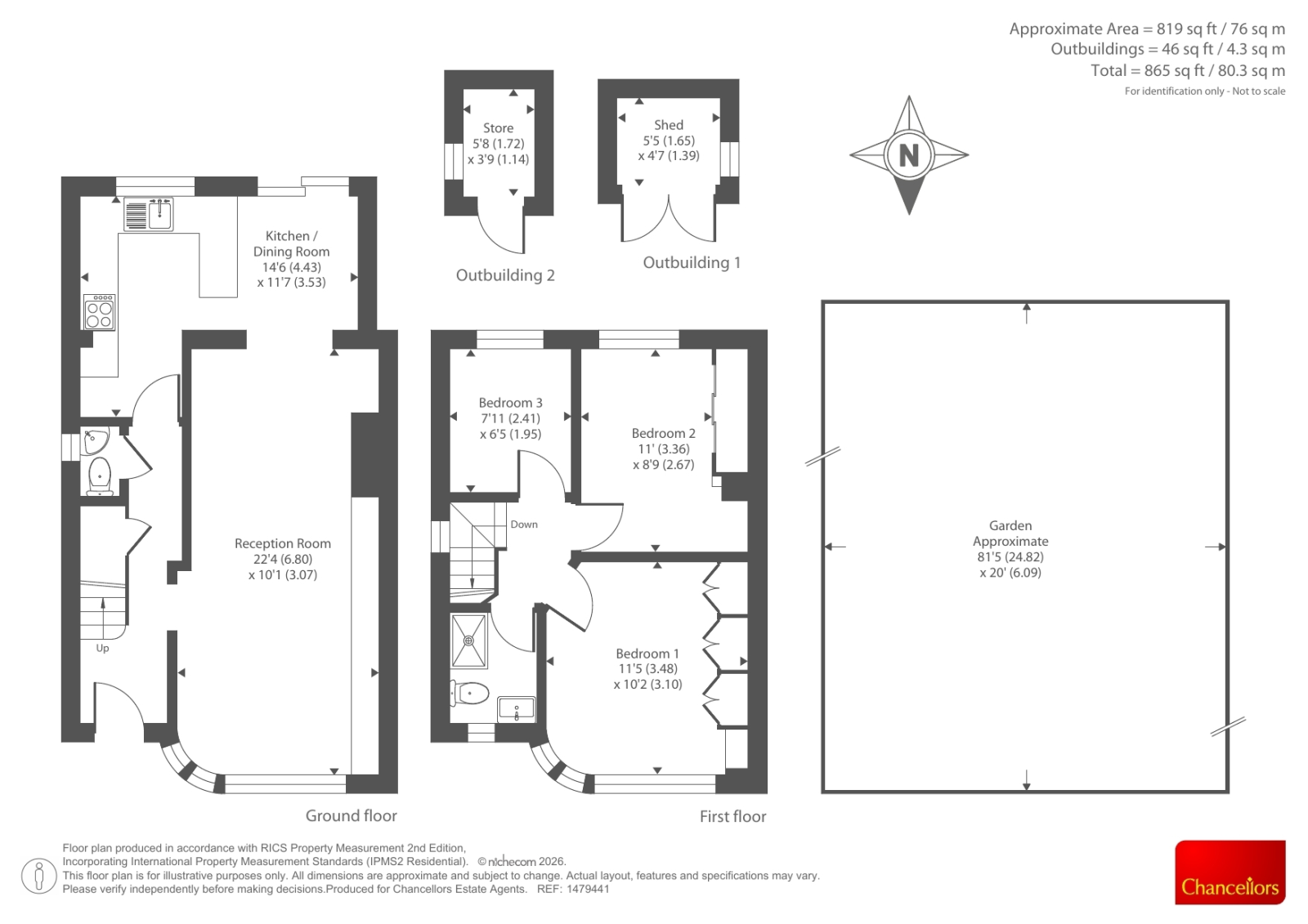 39, Montagu Road, Oxford floorplan