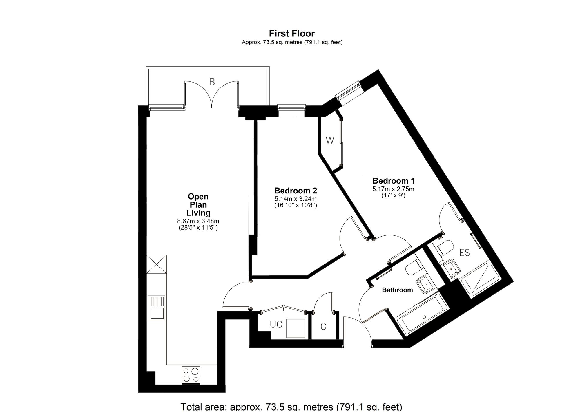 51 Apex Apts Ifield Road, Crawley, Crawley floorplan