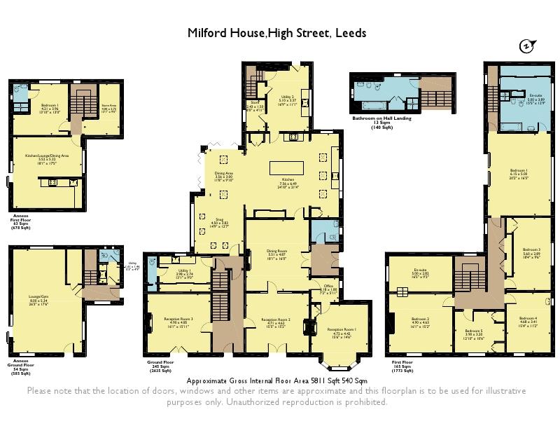 6 Bedrooms Detached house for sale in Milford House, High Street, Leeds LS25