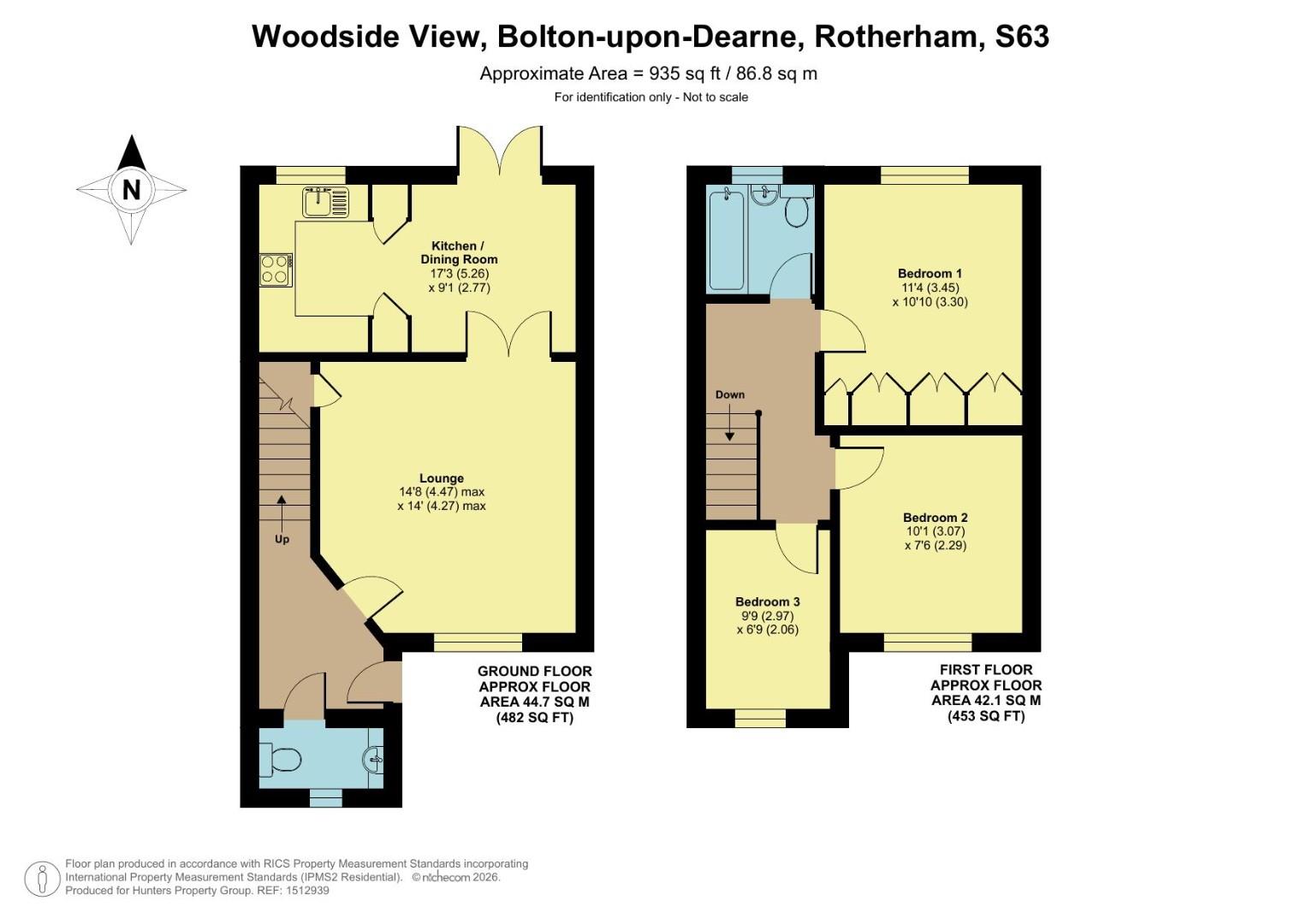 24, Woodside View, Rotherham floorplan