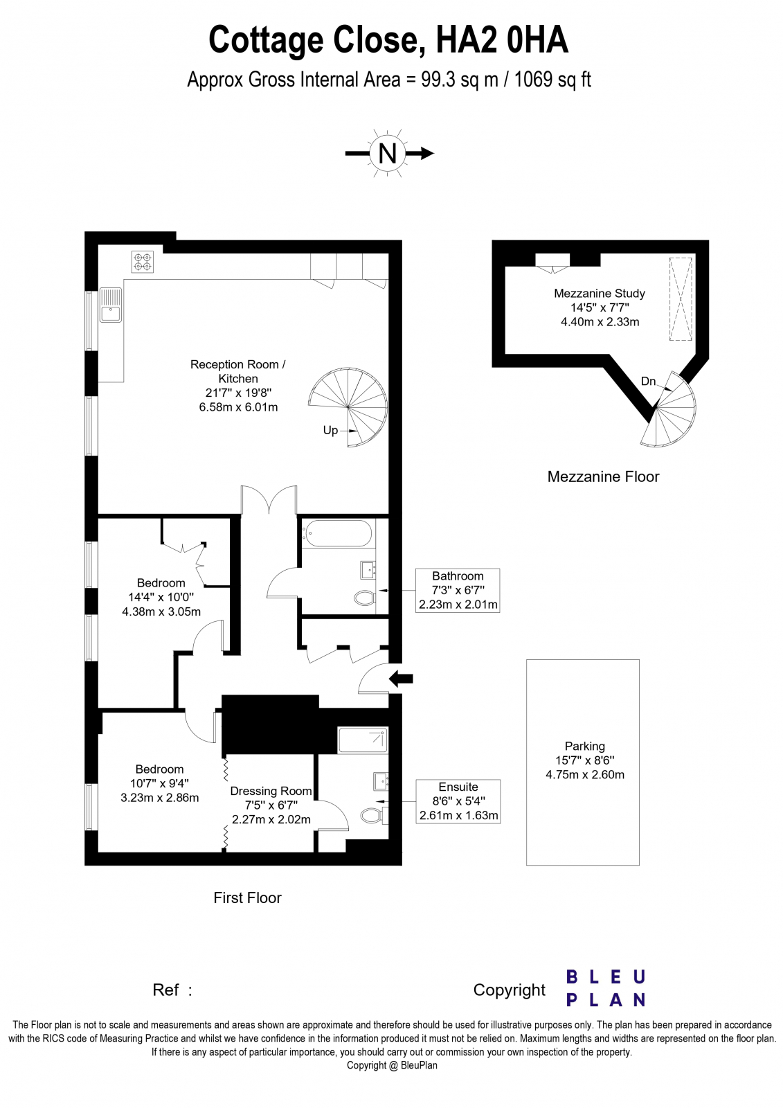 Cottage Close, Harrow on the hill, London floorplan