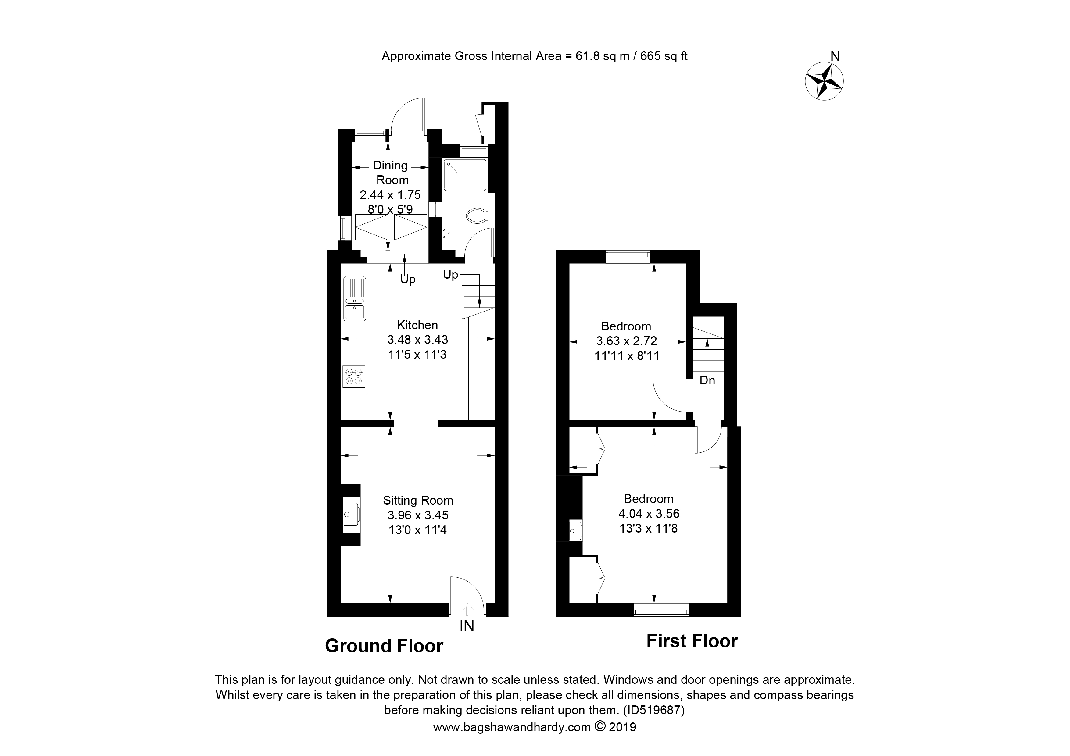 Old Bow Cottage, 5, London Road, Kent floorplan
