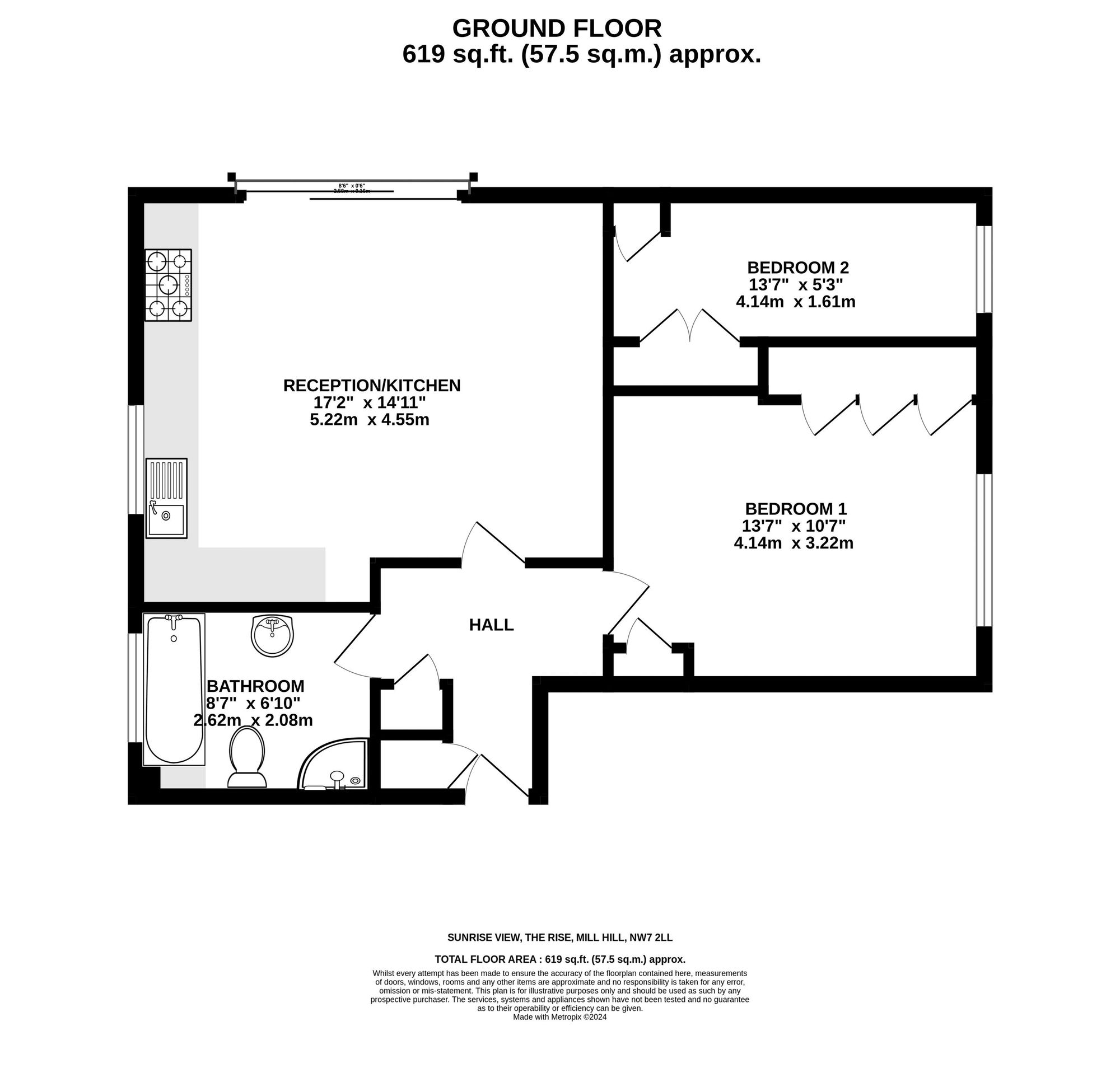 Flat 7, Sunrise View The Rise, London floorplan