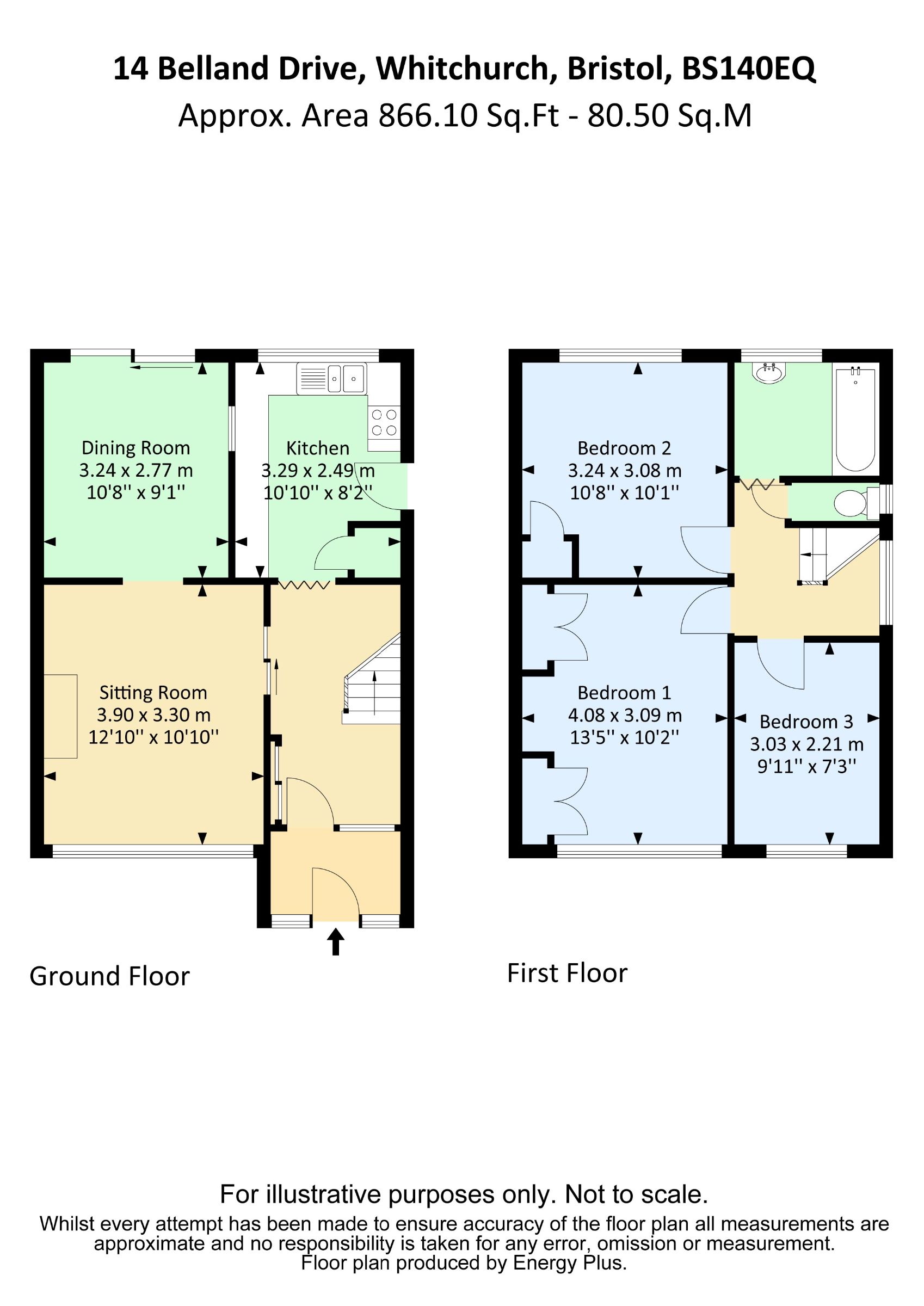 14 Belland Drive, Bristol floorplan