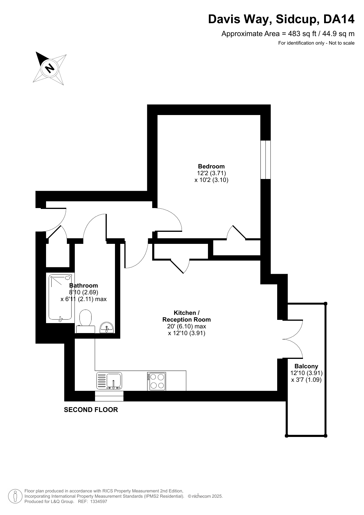 Davis Way, Sidcup floorplan