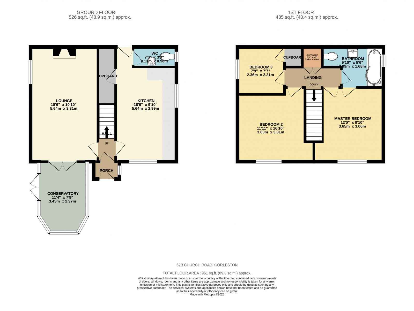 Priory Cottage, 52b Church Road, Gorleston floorplan