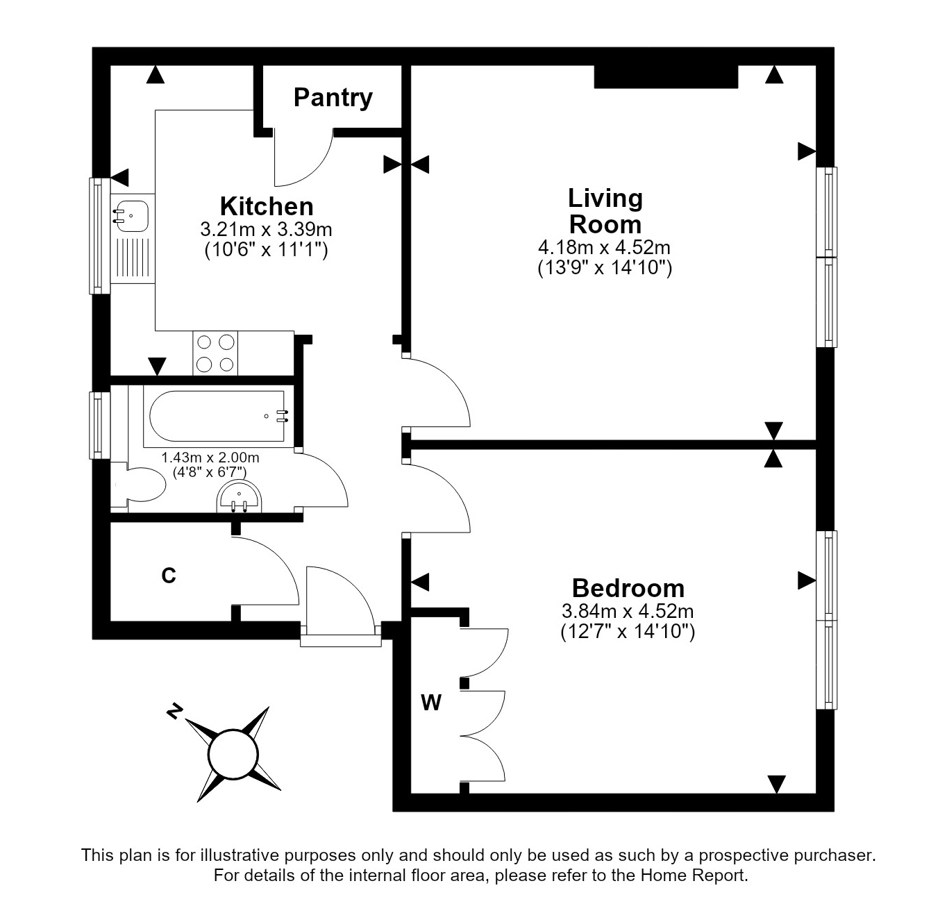 19 (flat 6), Hutchison Avenue, Slateford, Edinburgh floorplan