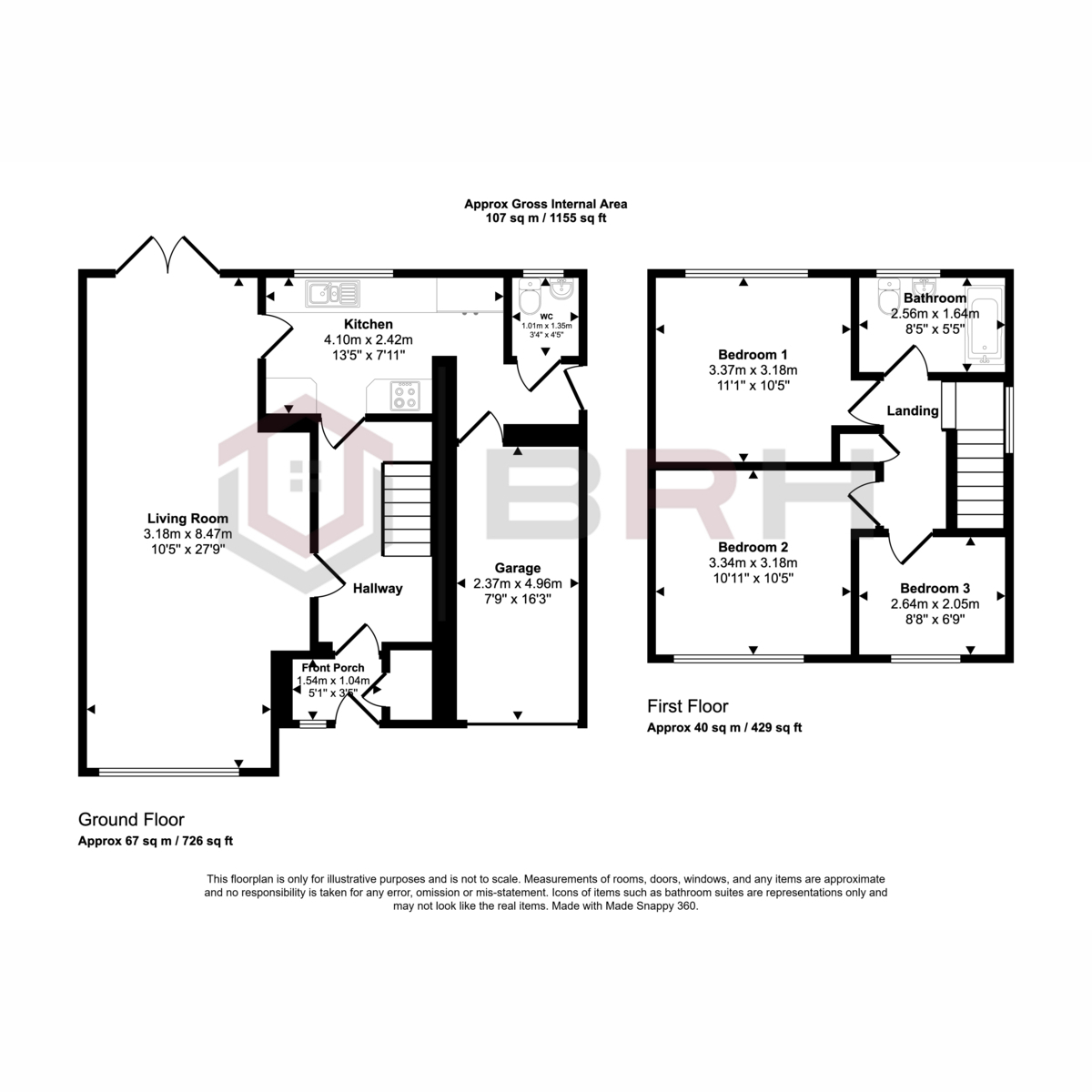 45, Whitton Close, Doncaster floorplan