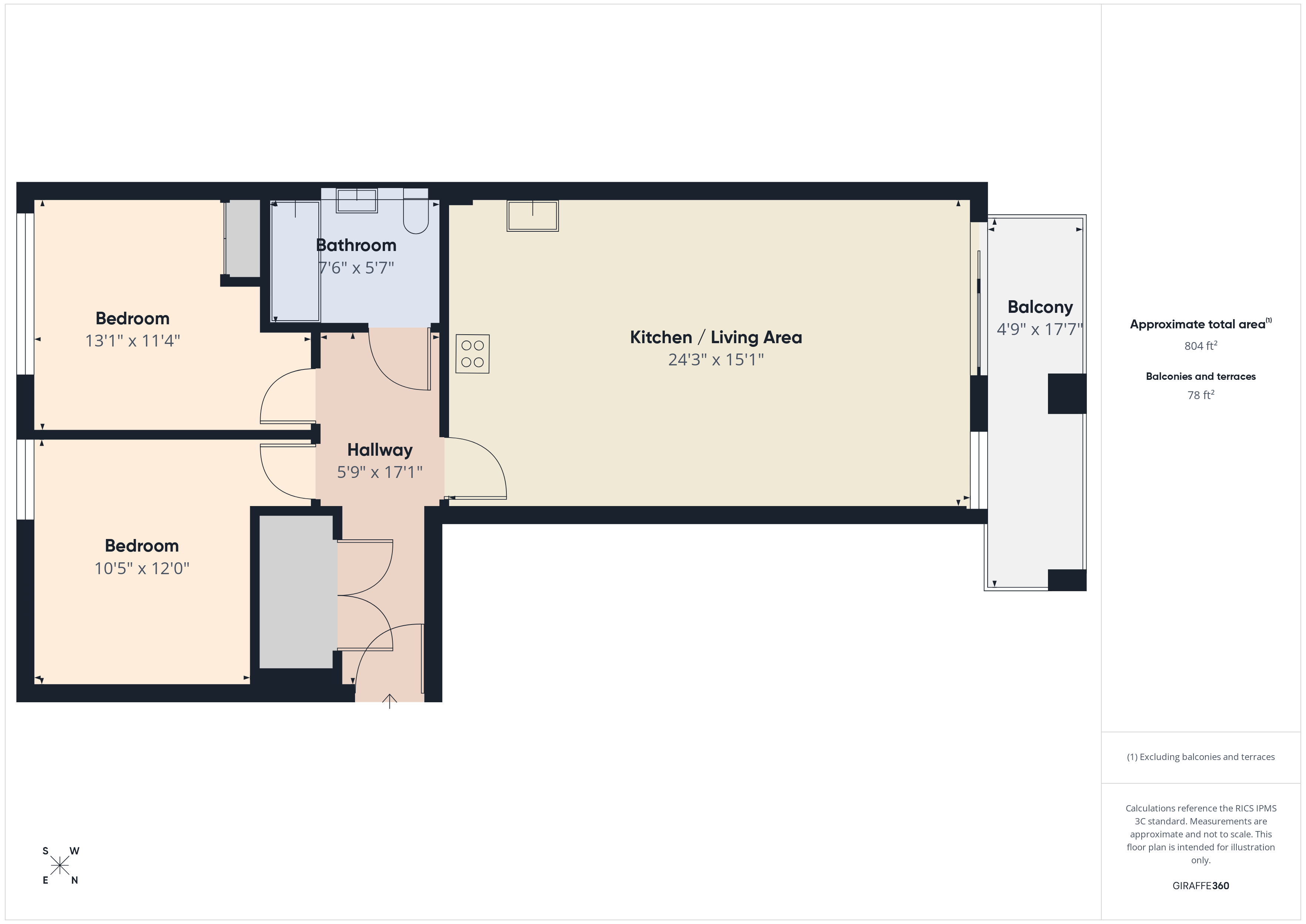 Flat 72,, Taper Building, London floorplan