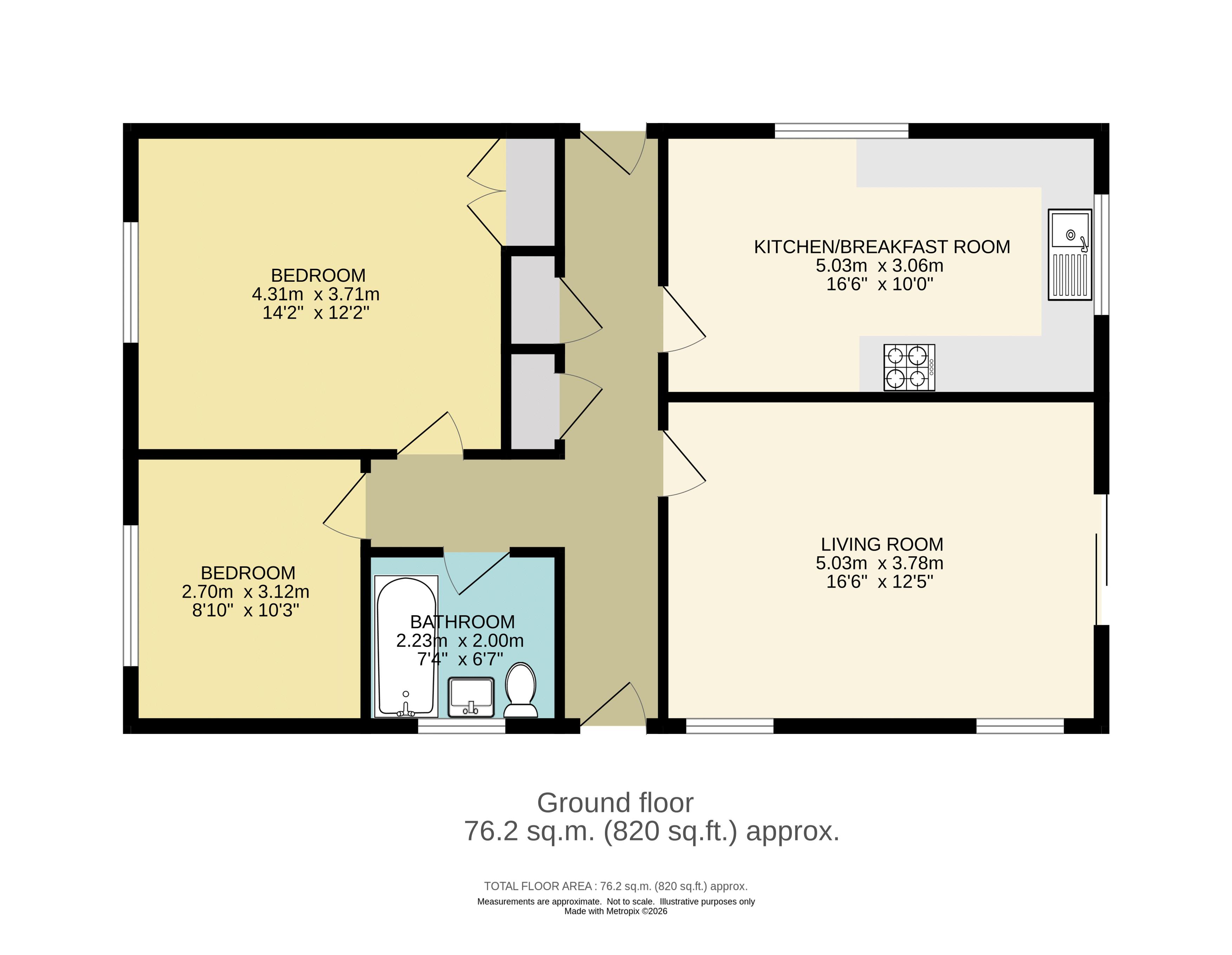 Mickleham Stud Farm Cottage, Juniper Hill, Old London Road, Dorking floorplan