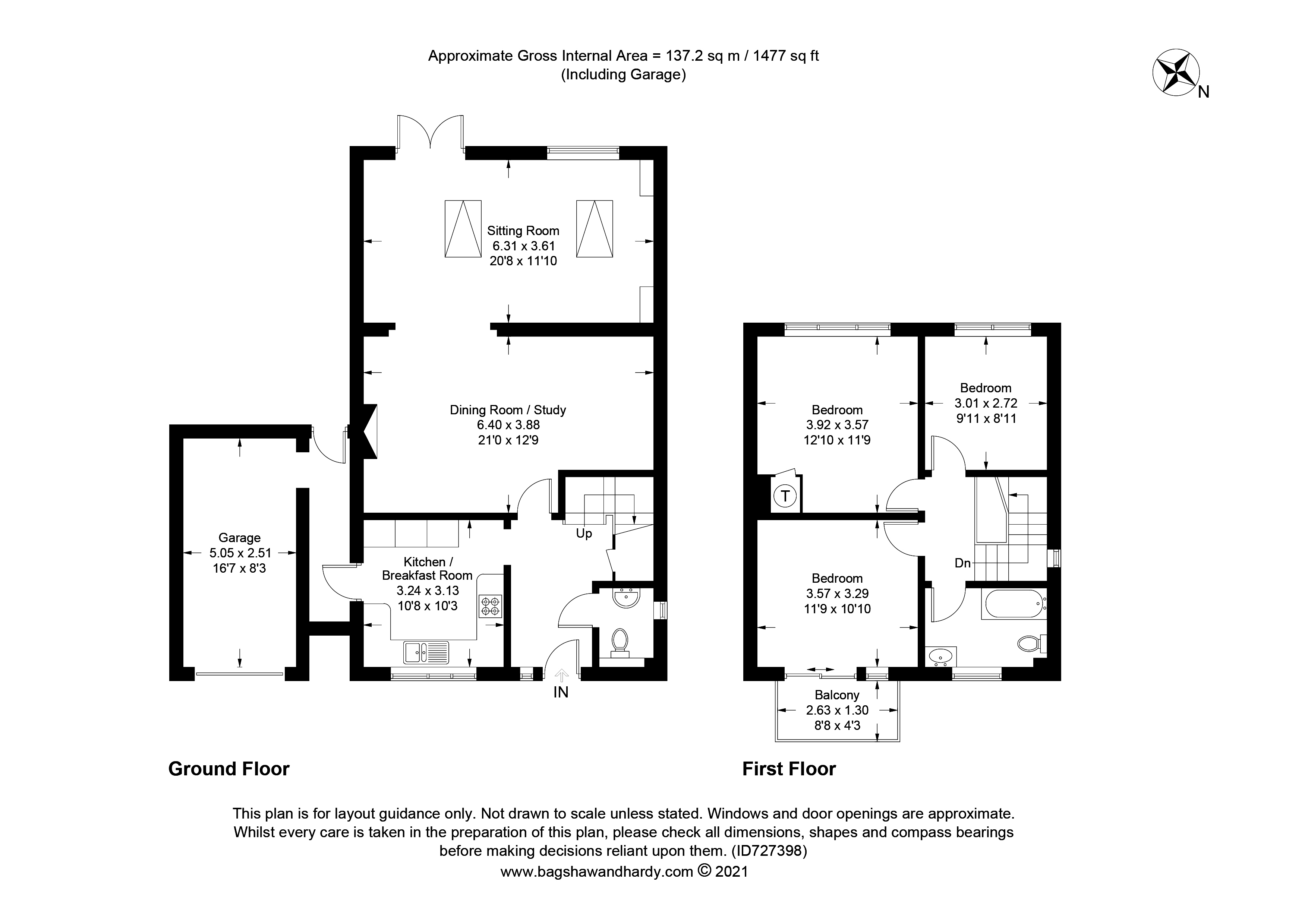 3 bed linkdetached house for sale in Beech Close, Blindley Heath