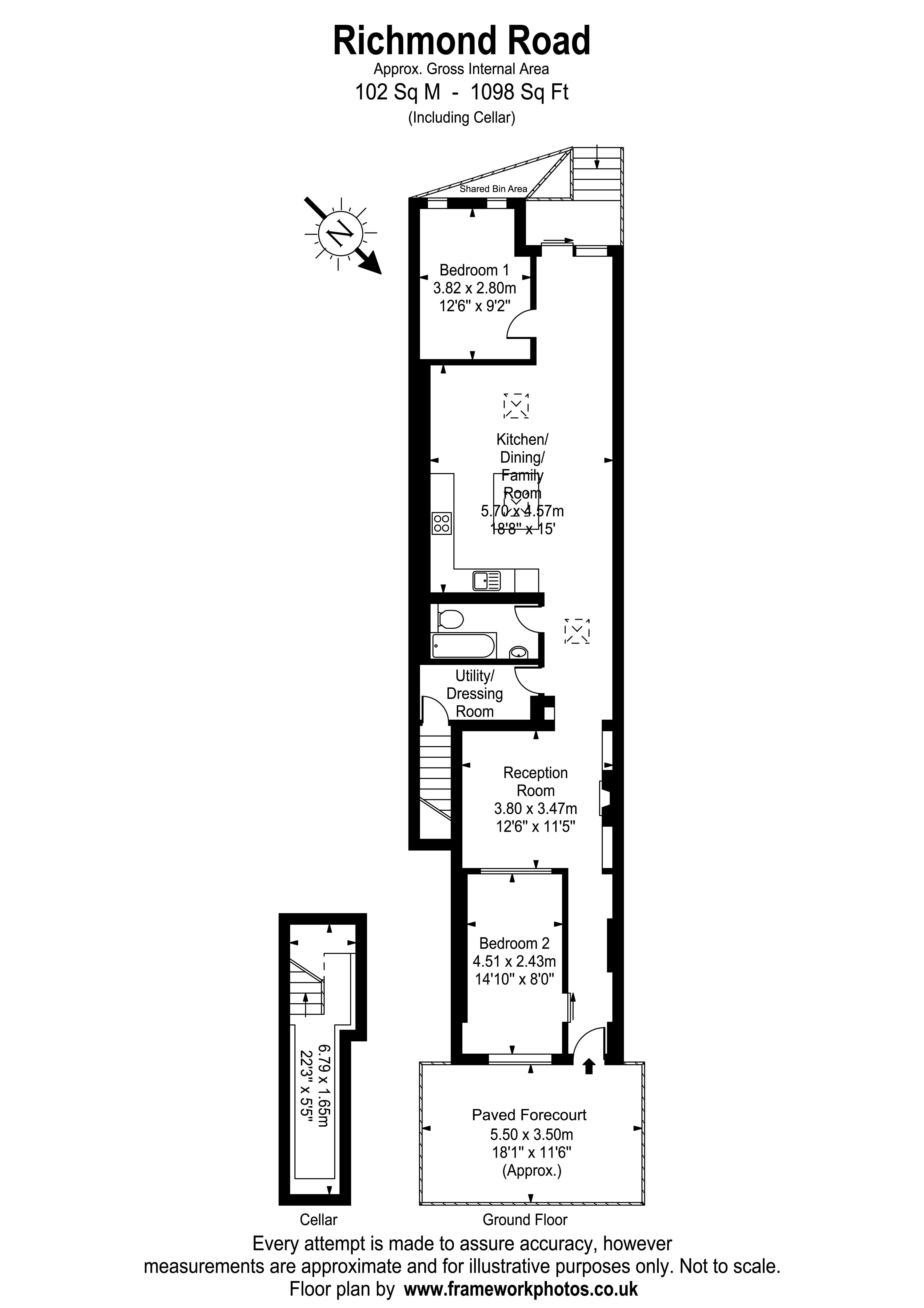 90, Richmond Road, Kingston upon Thames floorplan
