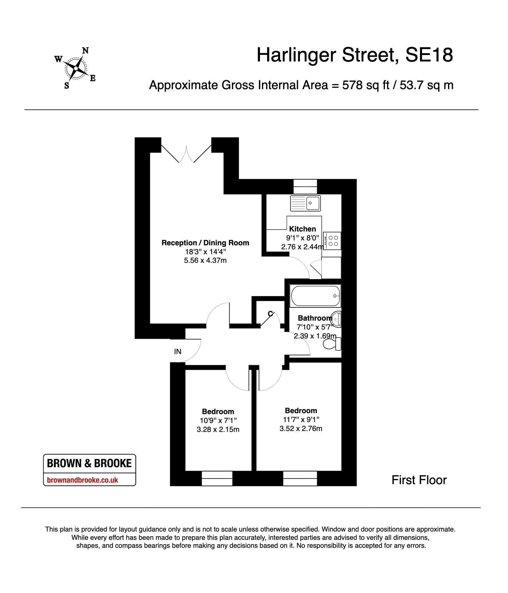 Flat 12, Crales House, London floorplan