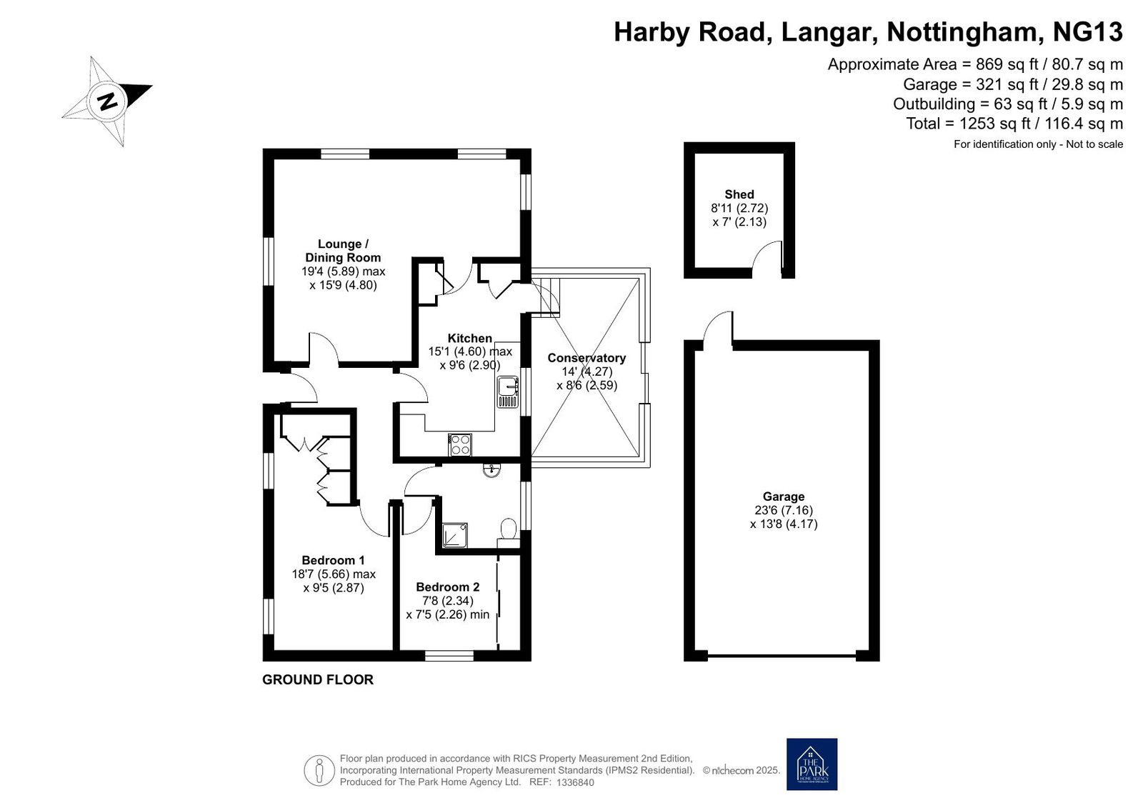 Langar Woods Park Homes Estate,14, Harby Road, Nottingham floorplan