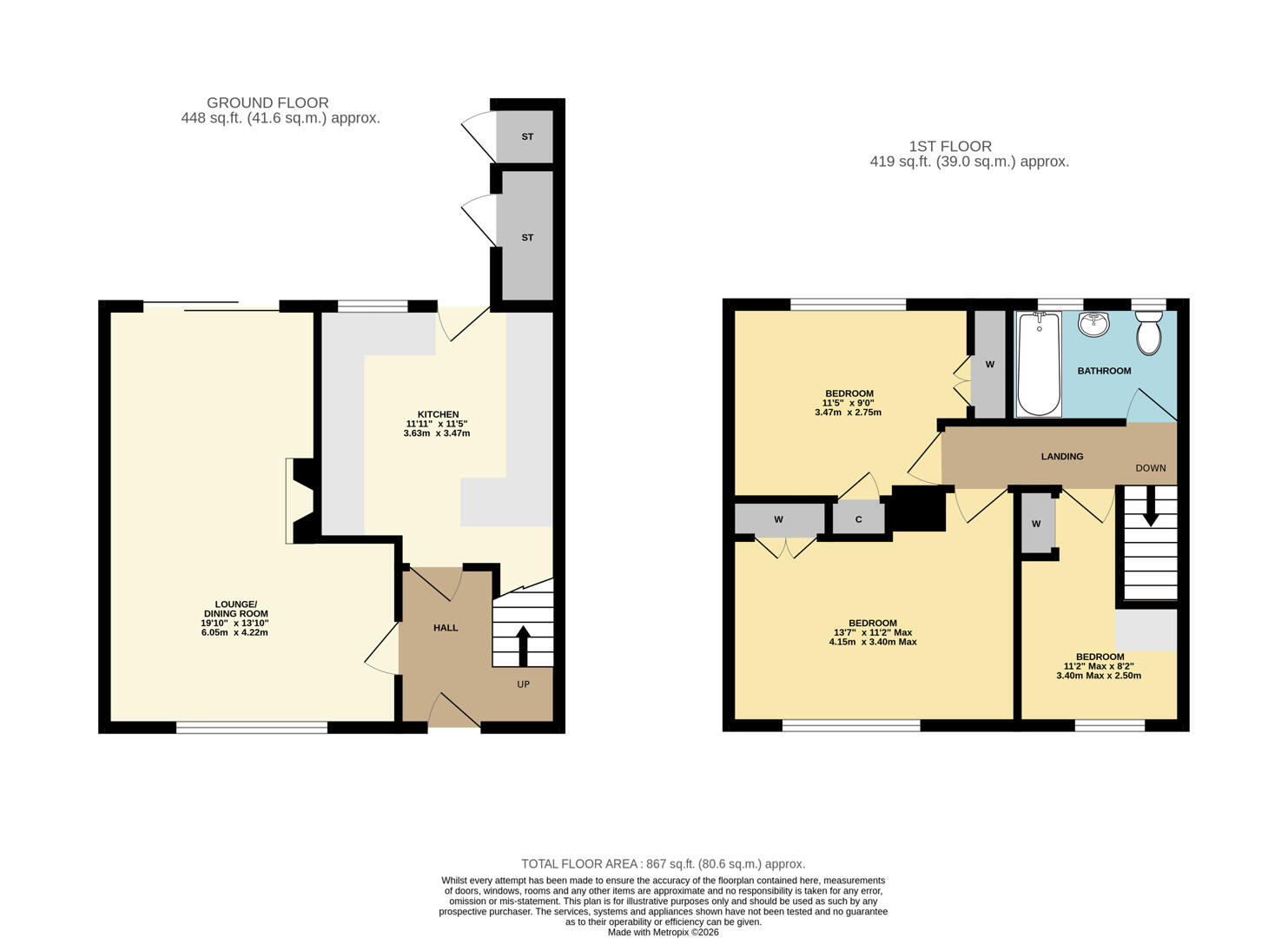 11, Falkland Place, Southam floorplan